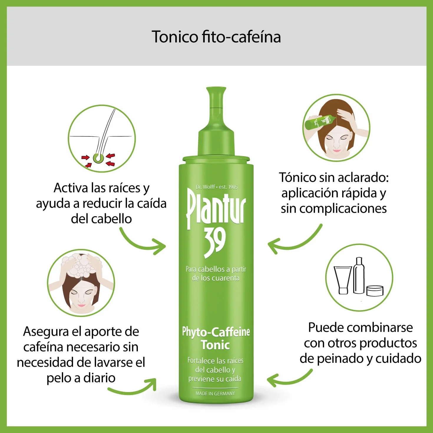 Plantur 39 Tónico fito-cafeína 200 ml antiedad cabello menopáusica