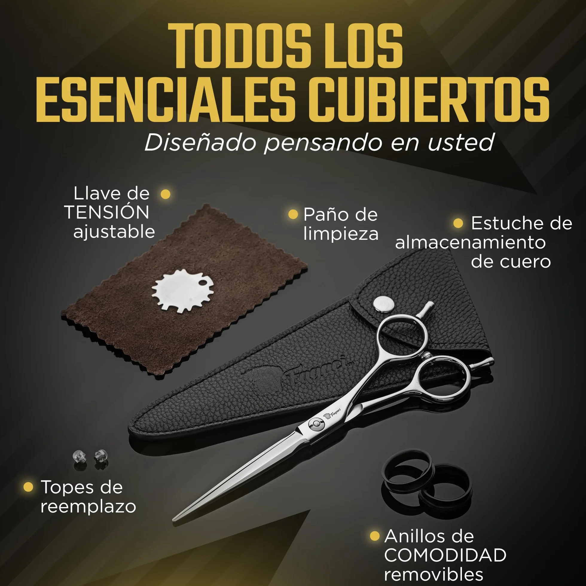 Tijeras Peluqueria Profesional 6 Pulgadas Cuchillas Finas Acero 440C