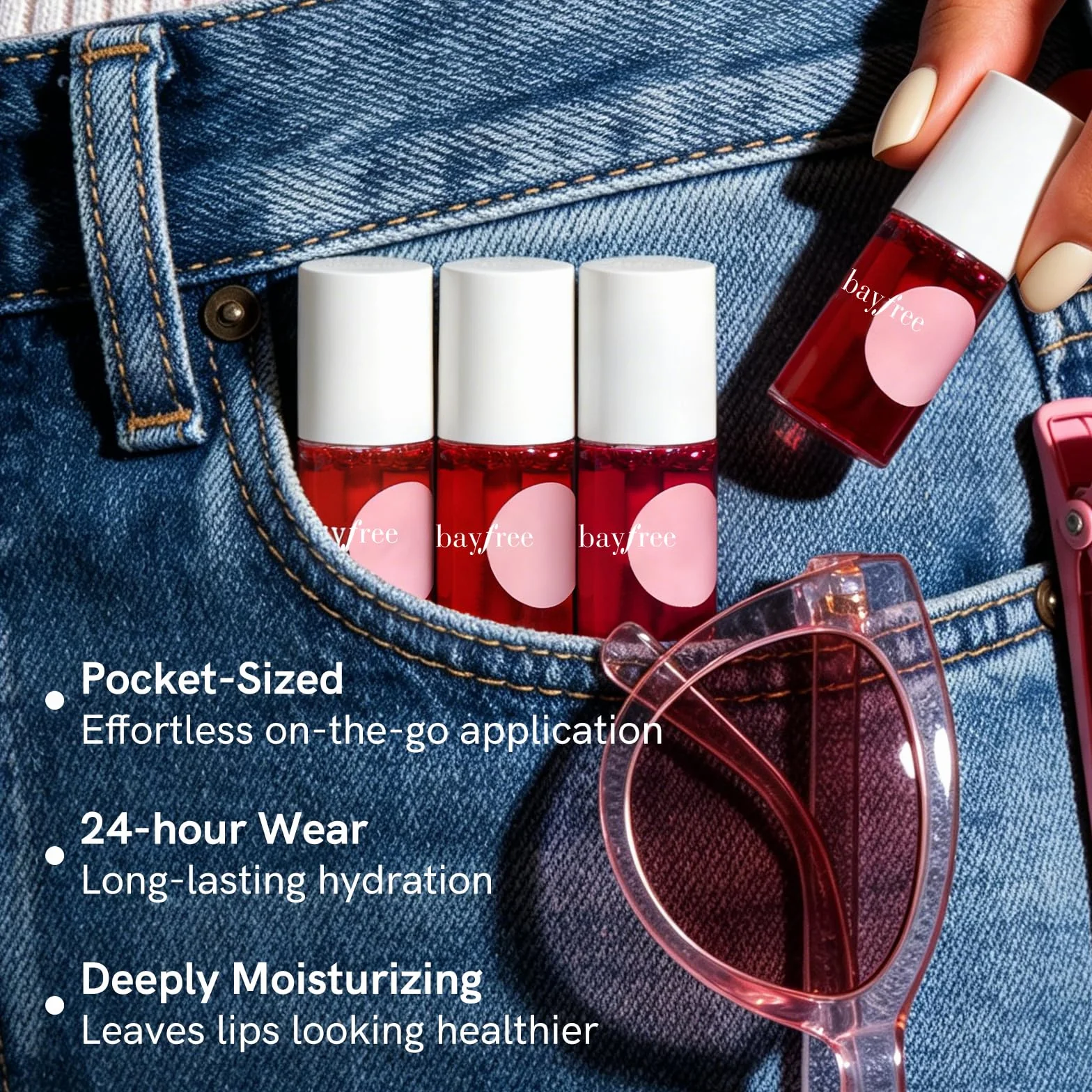 Bayfree 7 Colours Lip Tint Stain Set, Tinte Labios Duraderos Impermeables Mate Ligero