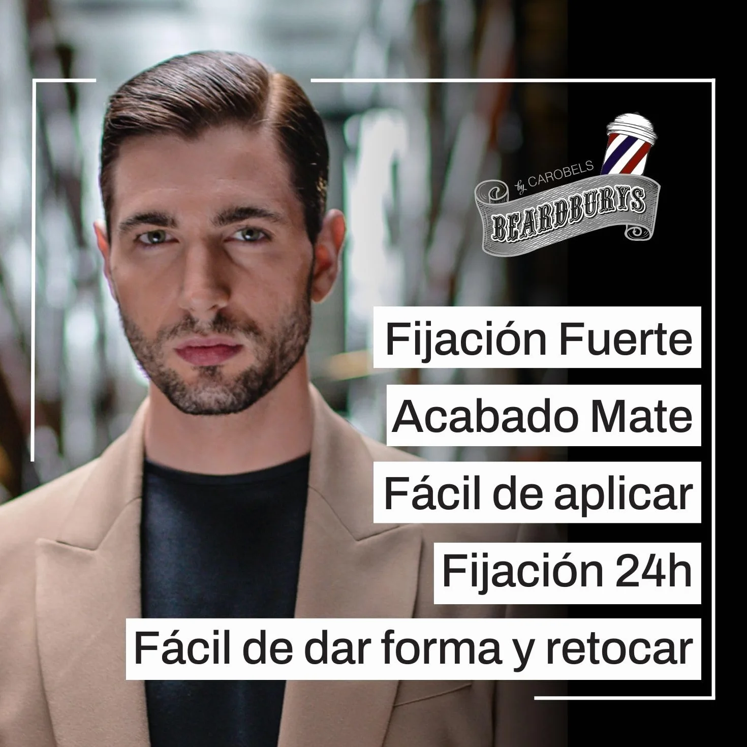 Beardburys Matt Clay Pomada para el cabello fijación fuerte acabado mate 100 ml