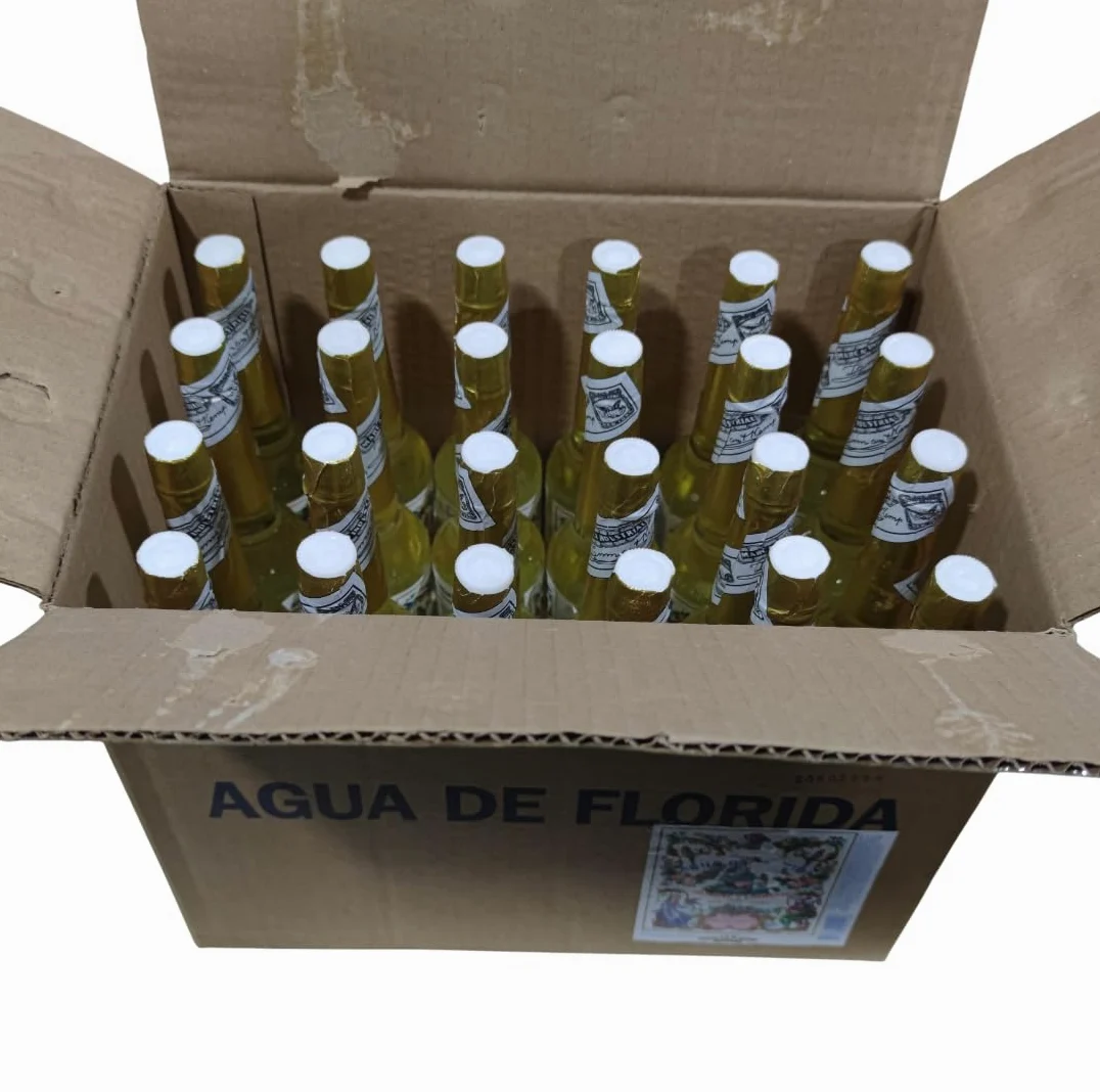 Caja 24 Botellas Agua Florida 270 ml 100% Colonia Original Perú Amarilla Murray & Lanman, Botella de plástico