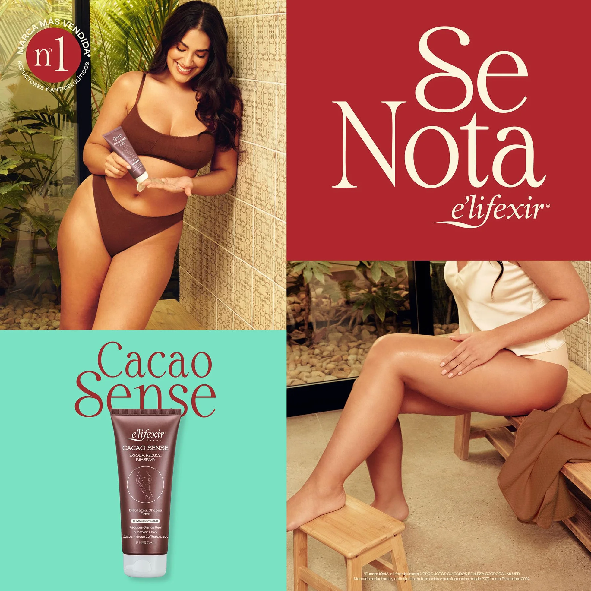 Elifexir Cacao Sense Exfoliante Corporal Reductor y Reafirmante 200 ml