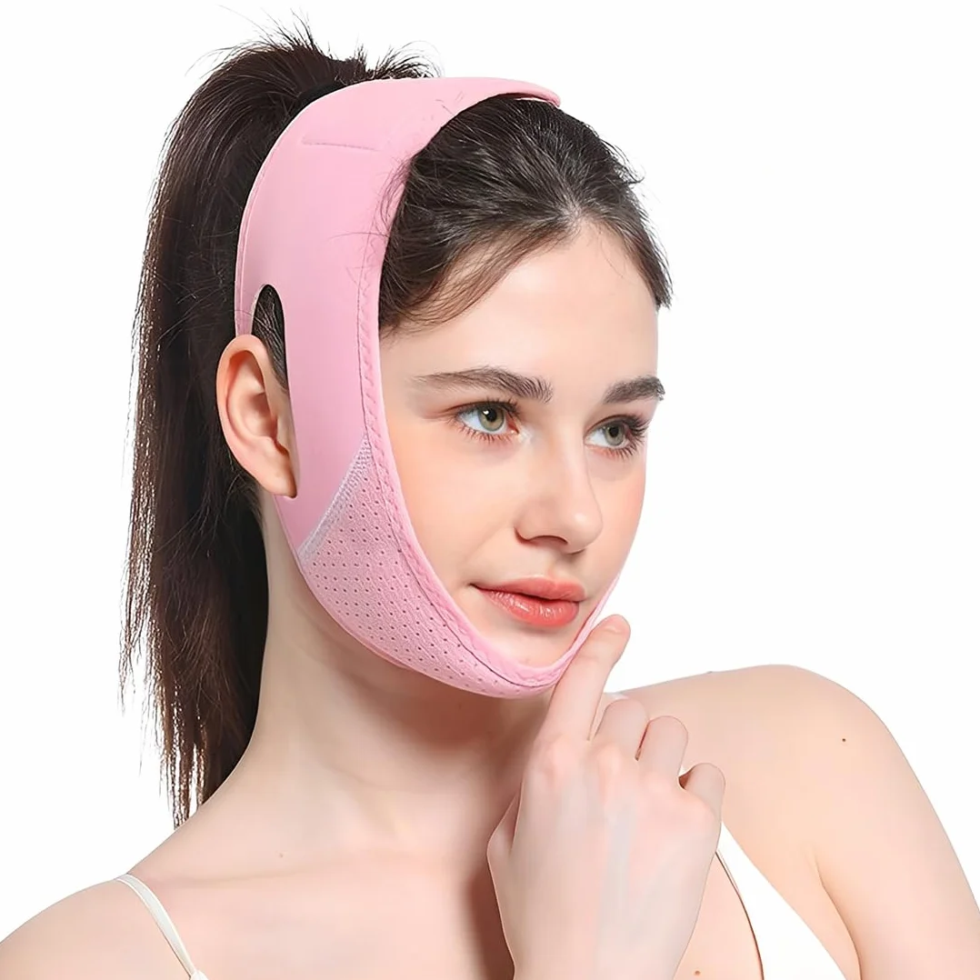 Mentonera Papada Reutilizable V-Line Lifting Face Mask Chin Strap Correa Adelgazante Facial Vendaje Cinturón de Estiramiento Facial