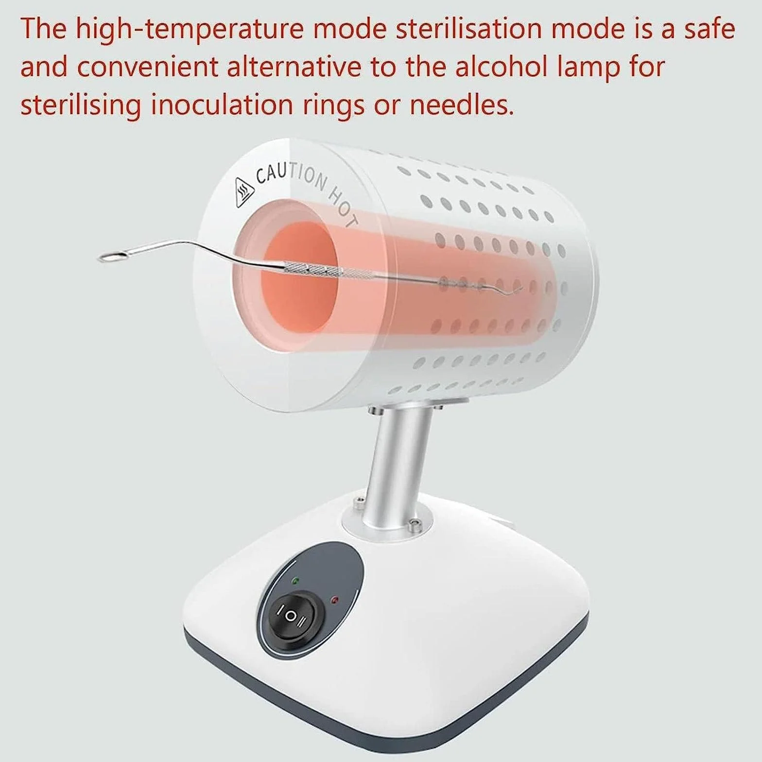 Esterilizador de bucle,Esterilizador infrarrojo de laboratorio,Esterilizador de bucle de inoculación,Esterilizador de bisturí infrarrojo,para bisturí Aguja Inoculación Bucle Vacunación,14mm-220V