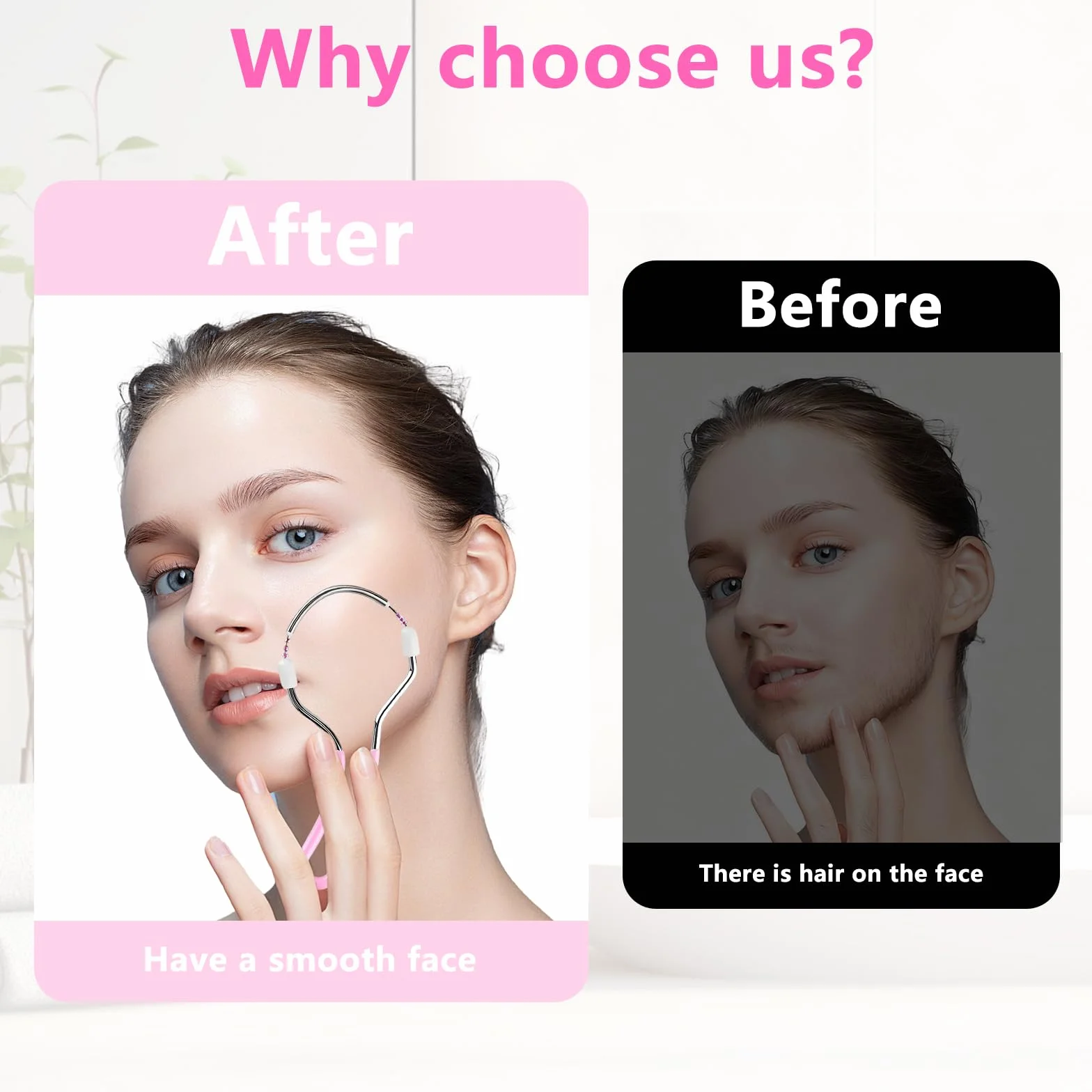 Depiladora Facial Manual 4 Piezas Herramientas de depilación con Hilo de Resorte para Mujer eliminación Vello Cara Cuello Labio Superior portátiles Uso hogar Viaje
