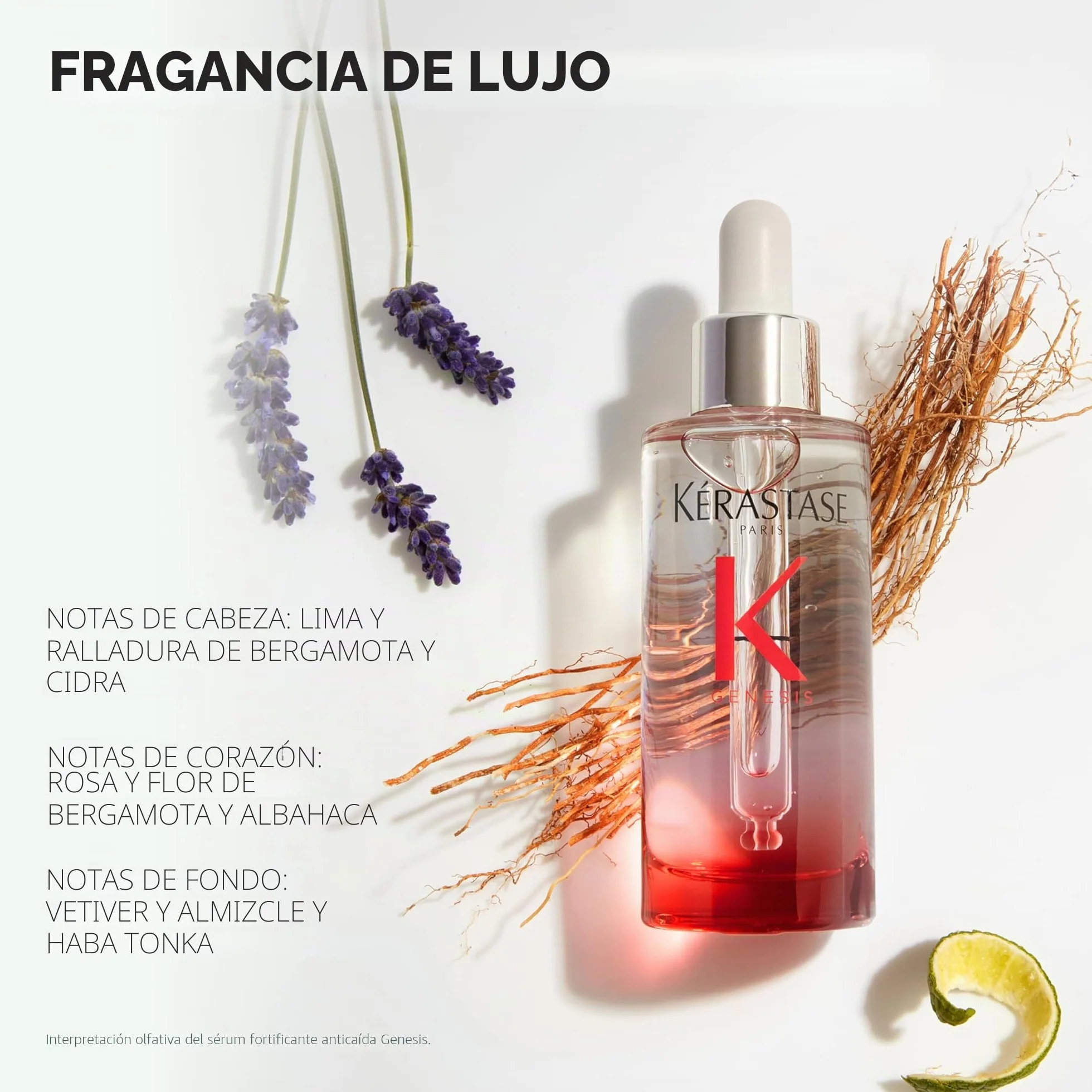 Kerastase Genesis - Suero para el cabello, evita la caída del cabello, fortalece el cabello débil, enriquecido con jengibre y cafeína, 97% menos de rotura, 3.04 onzas líquidas