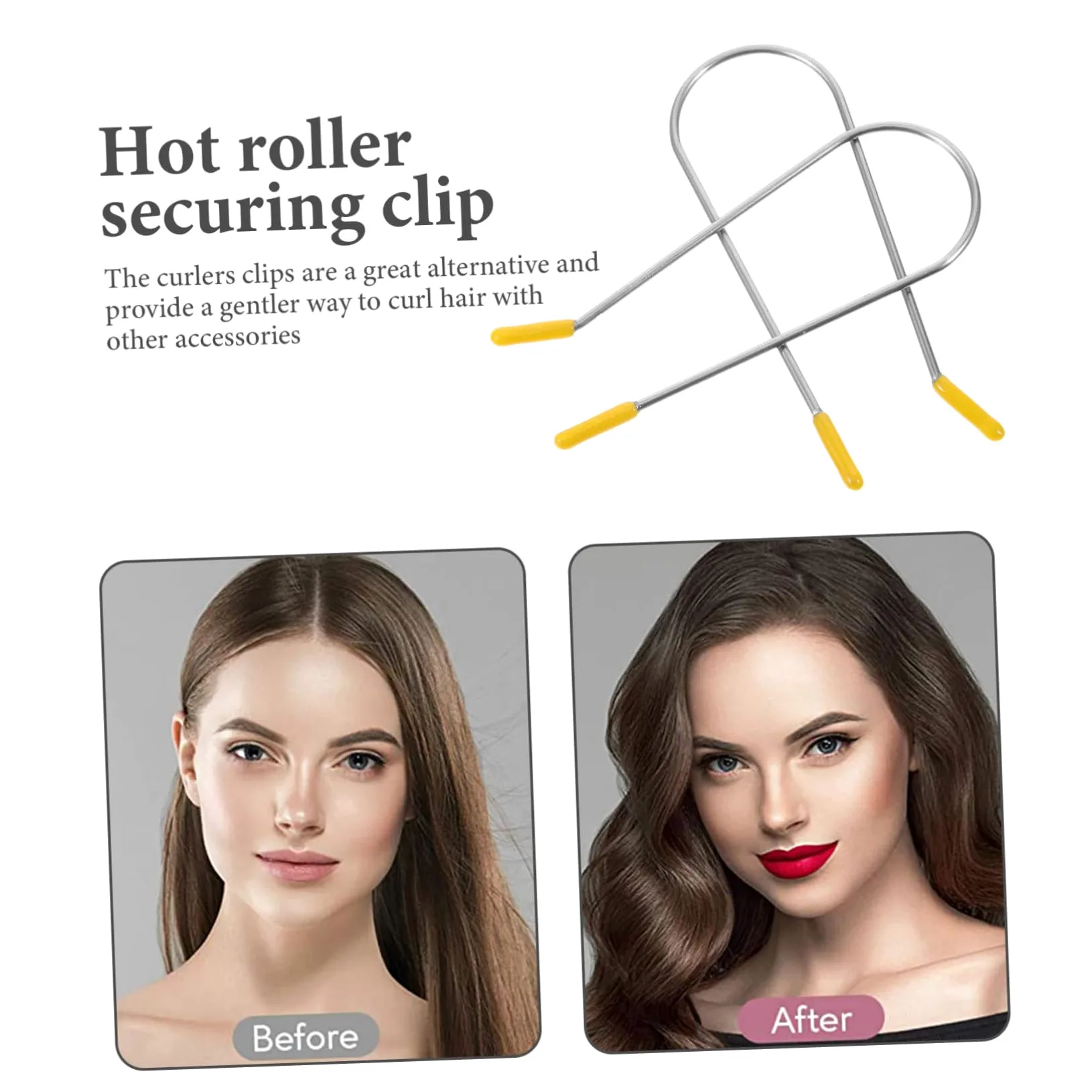 FRCOLOR 80 pinzas de repuesto para rodillos calientes, clips de repuesto para rodillos calientes, horquillas de repuesto, pinzas para el cabello, pinzas para el rizador caliente, clip de repuesto para