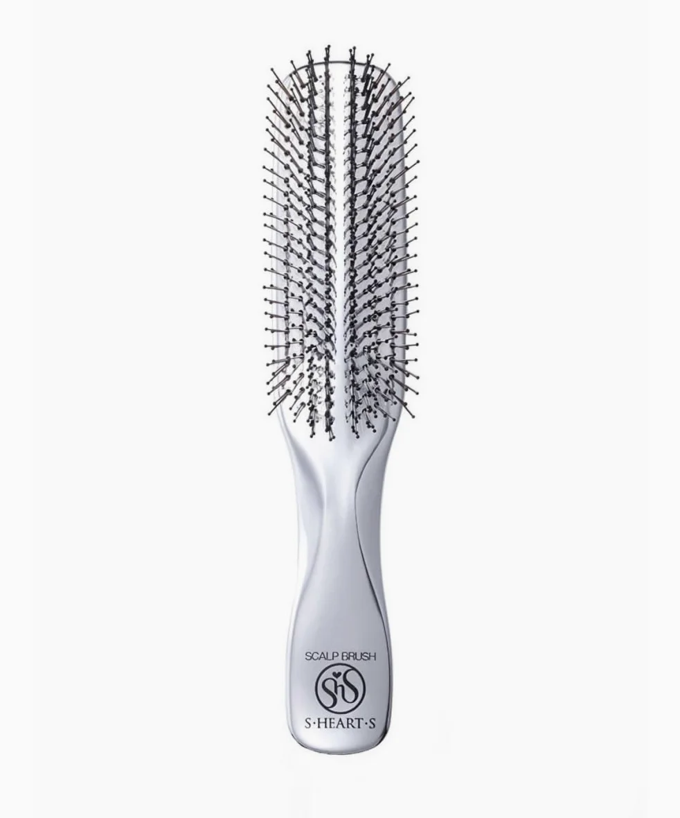 S-HEART-S Scalp Brush Plus Long Silver