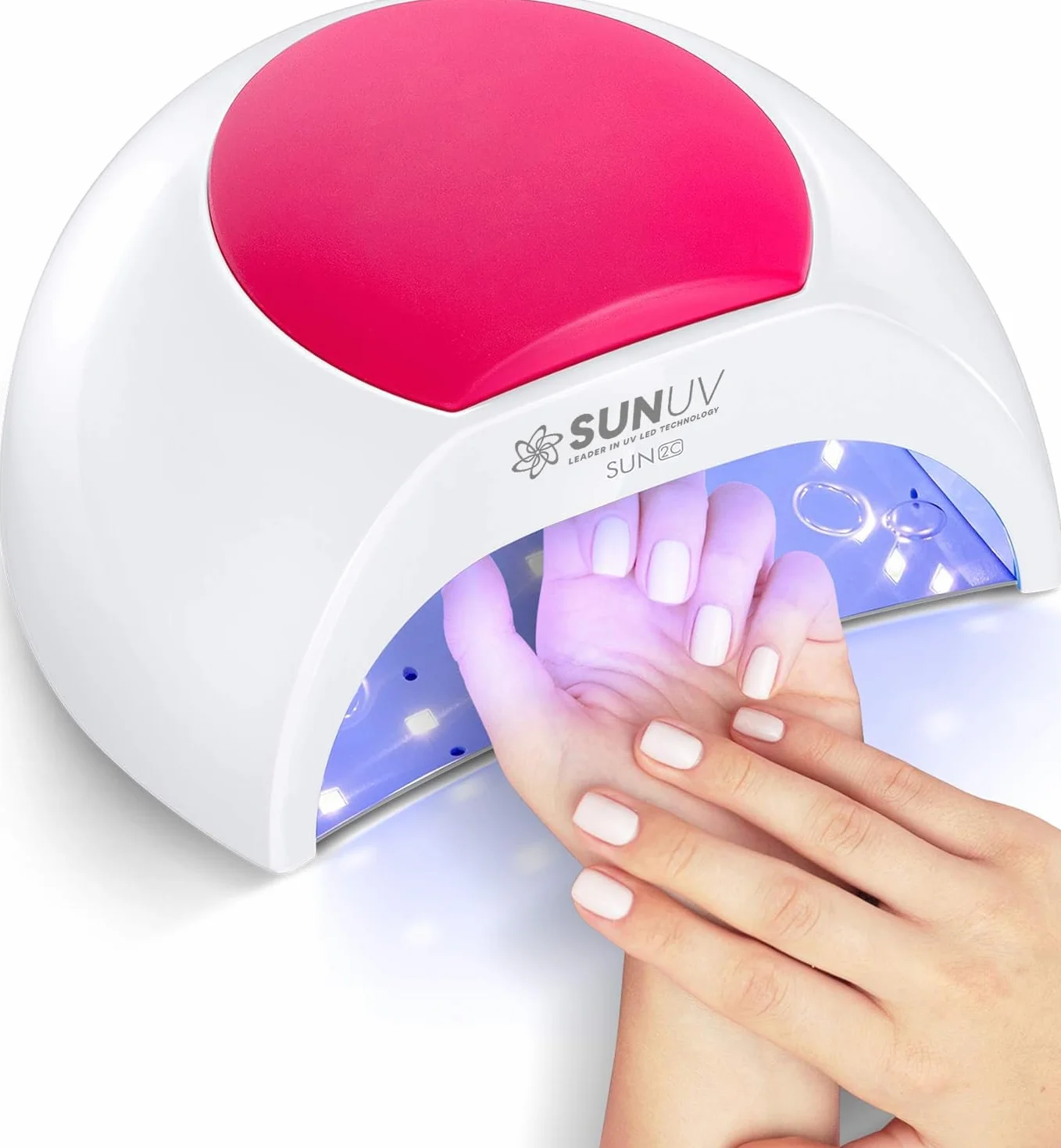 SUNUV Lámpara Secadora de Uñas, Profesional LED UV Lampara Uñas de Gel, Curado Luz en 4 modos para tiempo 10s, 30s, 60s y 90s