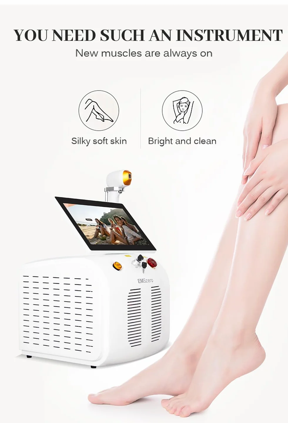 Máquina Depilación Láser Diodo 808nm Profesional para Rostro y Cuerpo