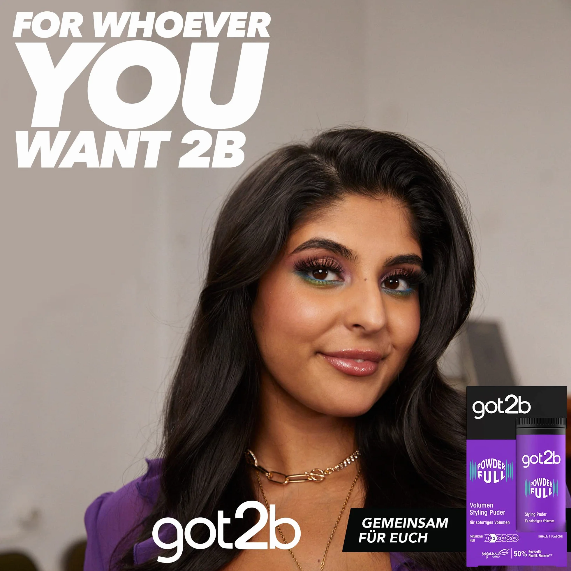 got2b Polvo de peinado volumen (10 g) para raíz, fórmula ligera aspecto natural