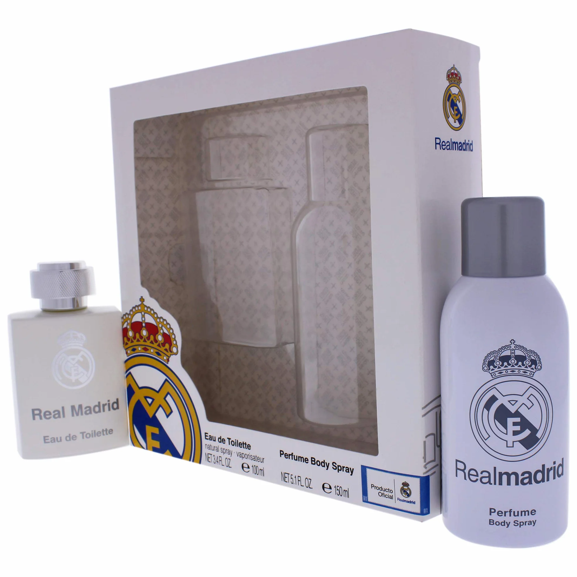 Real Madrid Set de Eau de Toilette y Spray de Cuerpo para Hombre