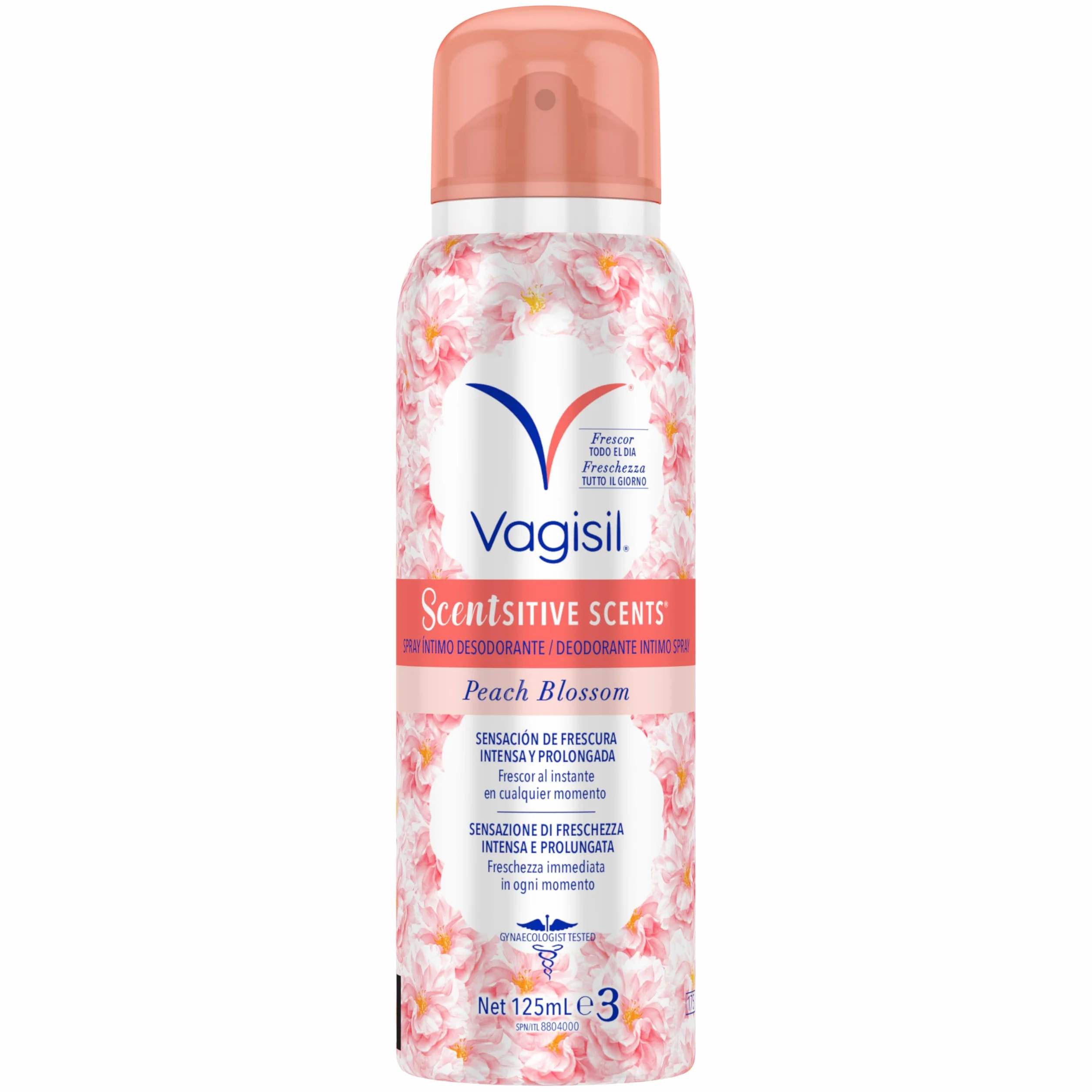 Vagisil Desodorante Íntimo Spray para Mujer, Higiene Íntima, 125 ml