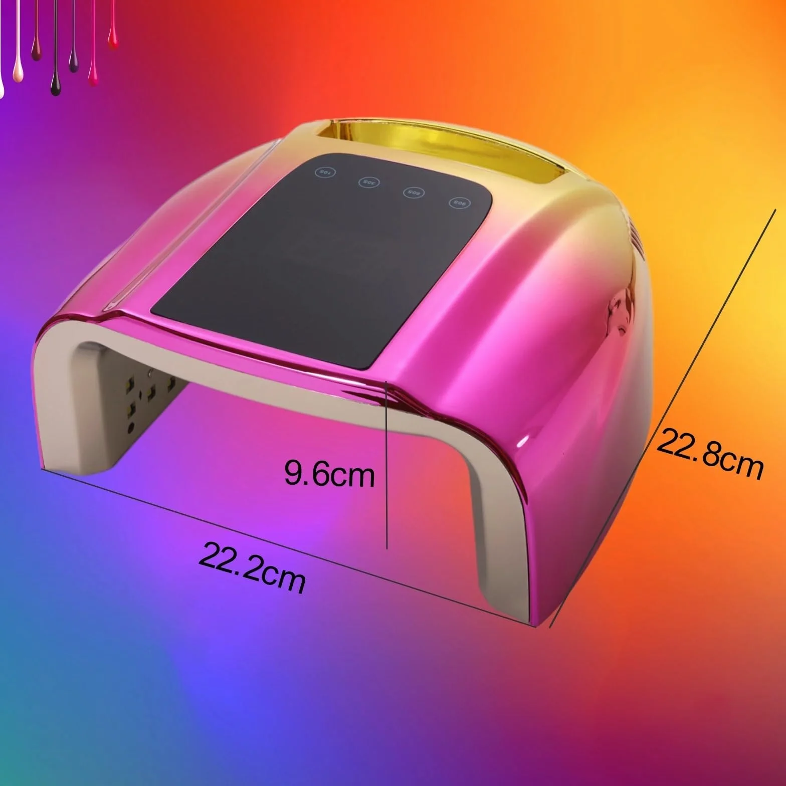 Lámpara de uñas UV LED 96 W, recargable, con sensor automático, secado rápido, for todo tipo esmaltes gel Práctico
