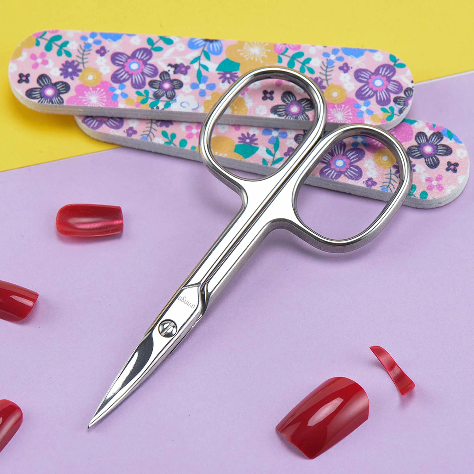 LIVINGO Tijeras de uñas prémium acero inoxidable para cutículas manicura profesional