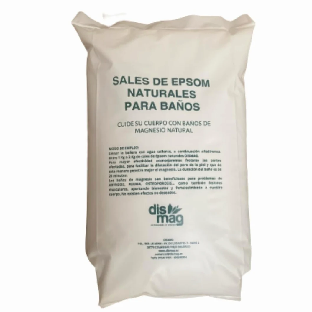 Sales de Epsom para baño. Sal de Epsom en formato de bolsa de 10 Kgs. Baño y cuidado personal. Fuente concentrada de Magnesio Natural. Sal de Baño 100% Pura. Ideal para relajación muscular.