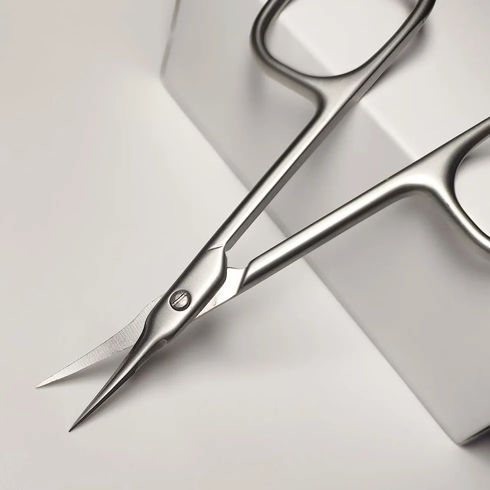 Tijeras para cutículas, alicates superdelgados para el cuidado de cutículas, cortador seco y removedor, herramientas profesionales para manicura y uñas, brillante