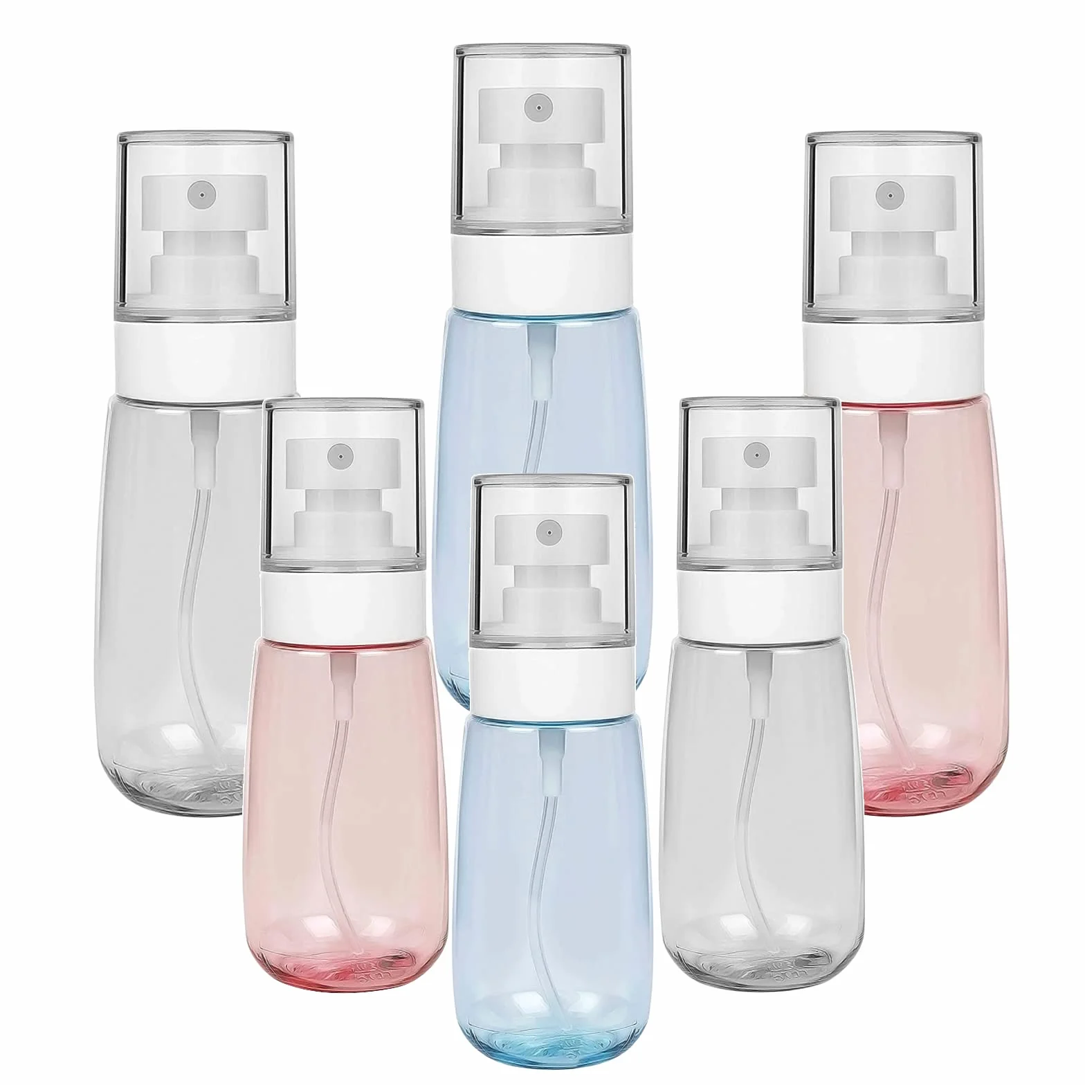 Botellas de Spray Recargables 60ml 100ml, 6 Piezas Pulverizadora Portátil para Viajes Maquillaje Perfume