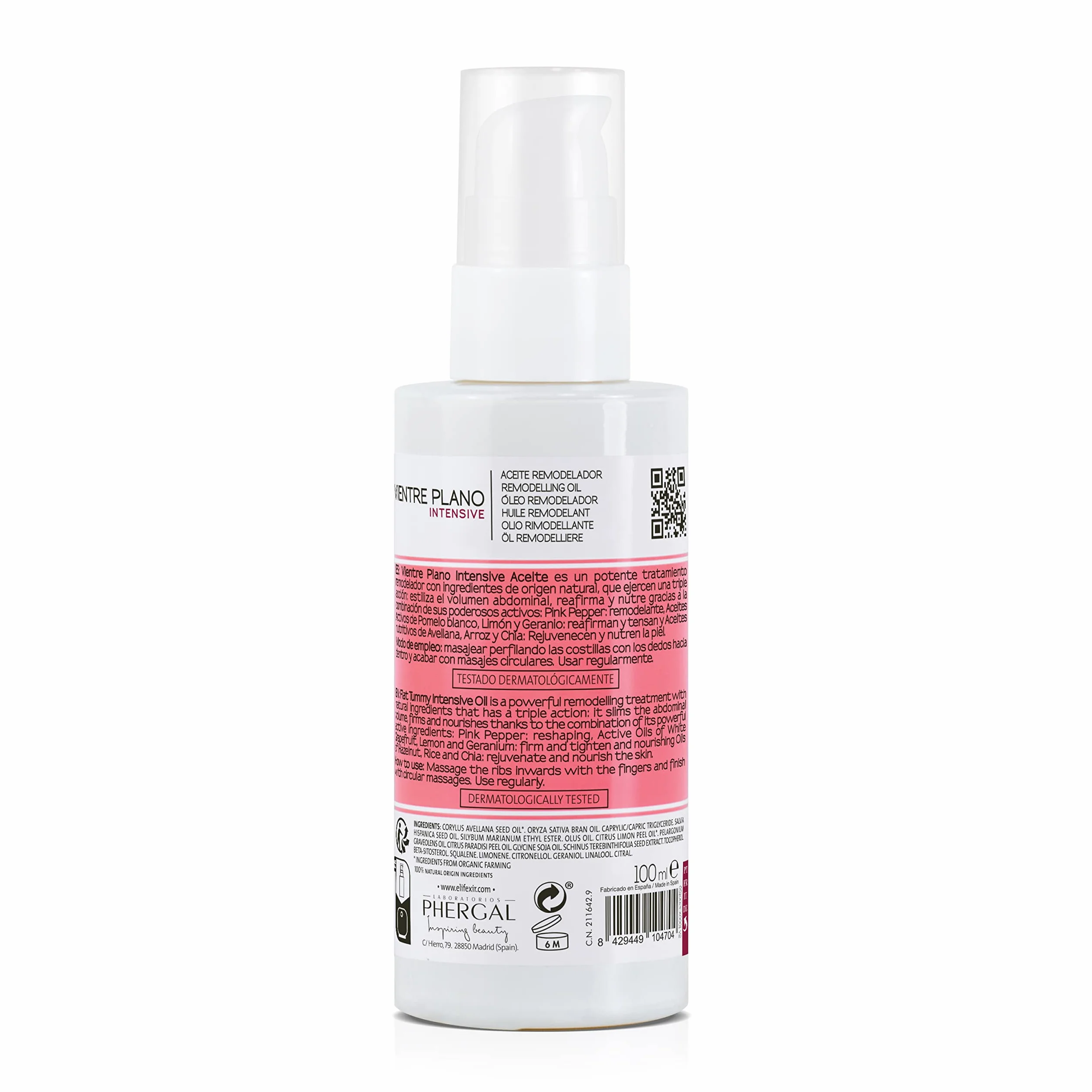 E'lifexir Aceite Vientre Plano Intensive Triple Acción 100 mL
