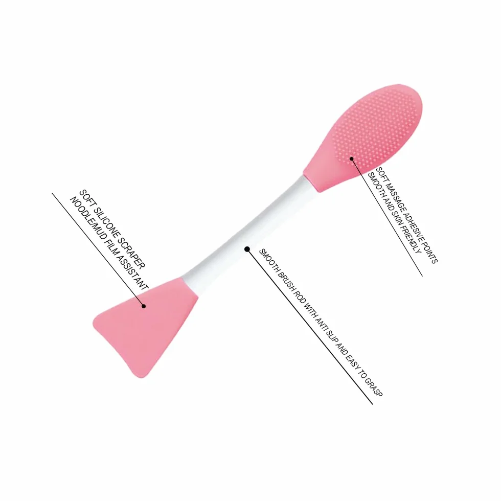 Cepillo De Mascarilla de Silicona, 2Pcs Cepillo Aplicador de Limpieza Facial, Herramienta de Belleza