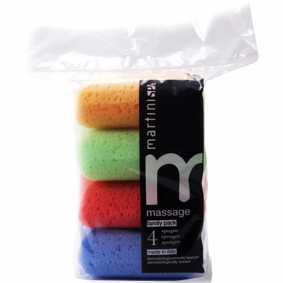 MartiniSPA Massage Color Esponjas Cuadradas Suaves Familia 37 G 4 Unidades