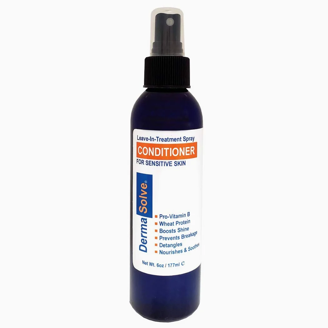 Dermasolve Psoriasis Leave-In-Treatment & Styling Spray Bálsamo para Dermatitis Seborreica, Piel Sensible, Desenredante, Desenredar, Calmante Anticaspa, Reparación del cuero cabelludo seco