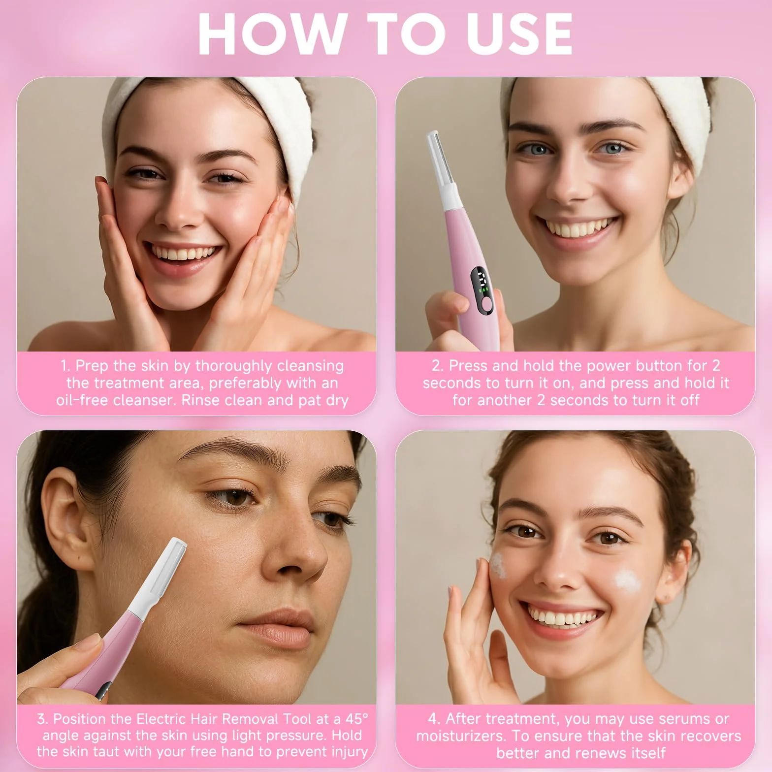 Sonic Dermaplane - Maquinilla de afeitar para mujer, exfoliación facial y sistema de eliminación de vello de melocotón, antienvejecimiento, 3 velocidades, 8 cuchillas de dermaplaning