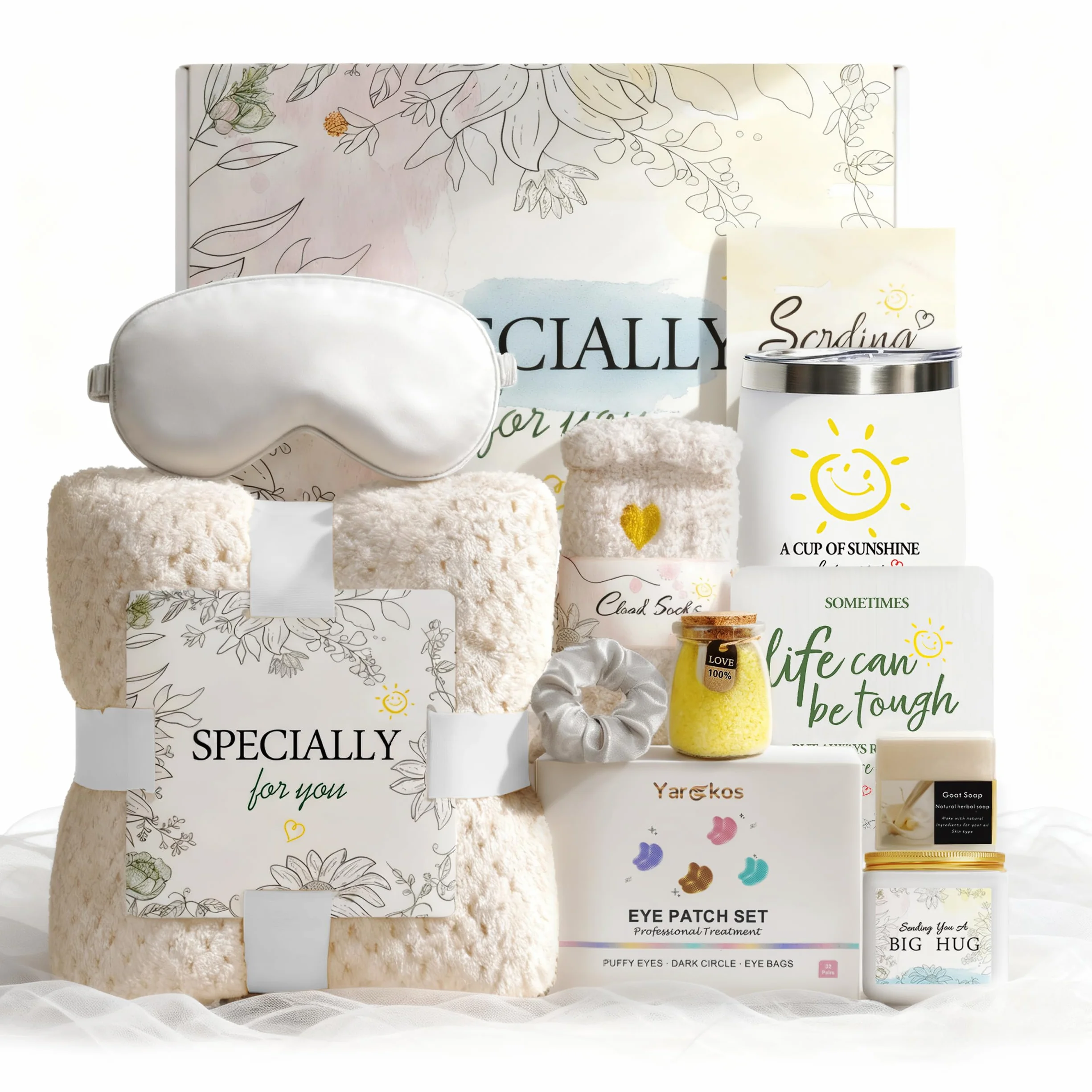 Cesta de regalo con 11 productos de cuidado personal para mujeres, regalo de cumpleaños para madre, hermana, amiga. Perfecto para recuperación o como regalo de agradecimiento.