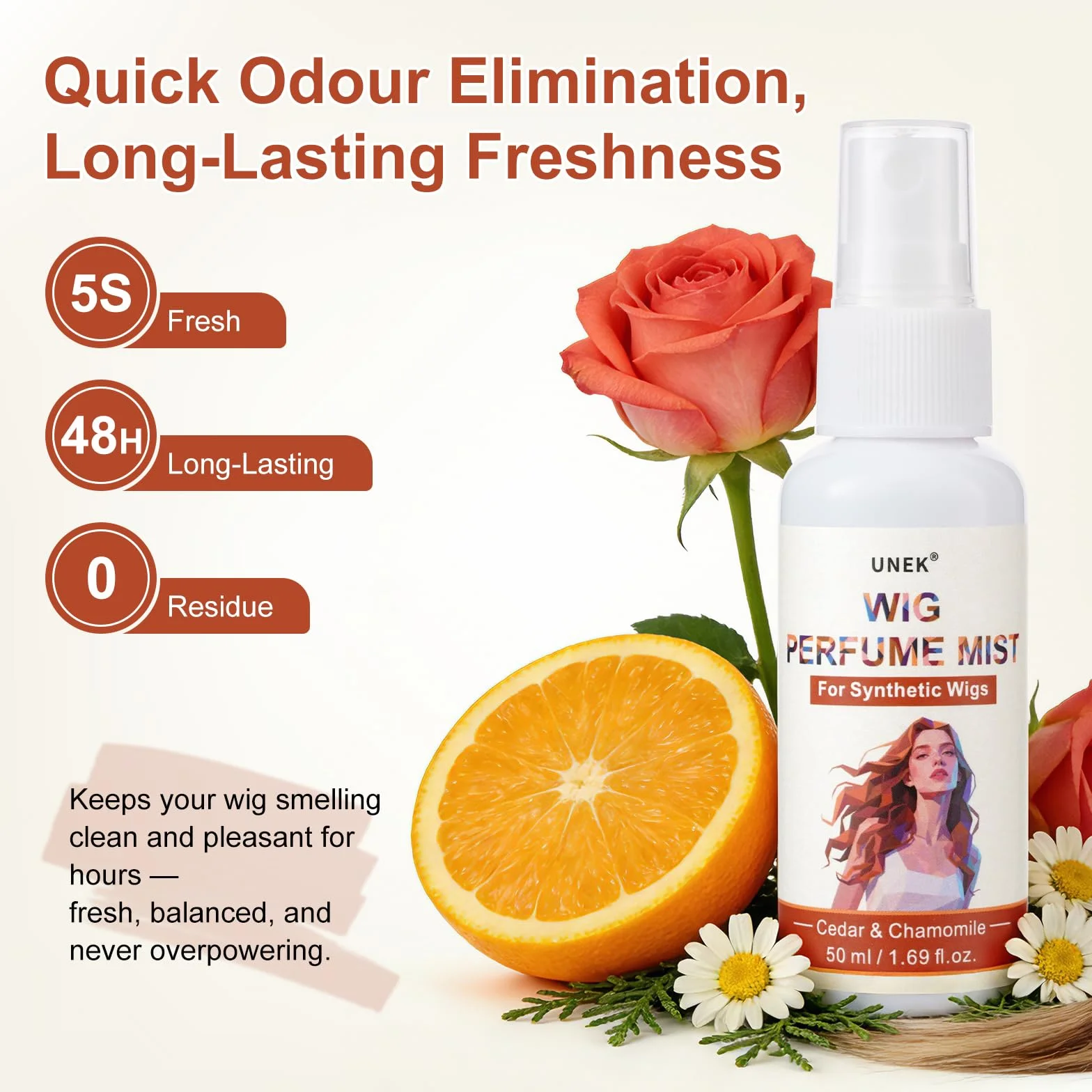 Perfume para pelucas sintéticas neutralizador de olores 50 ml