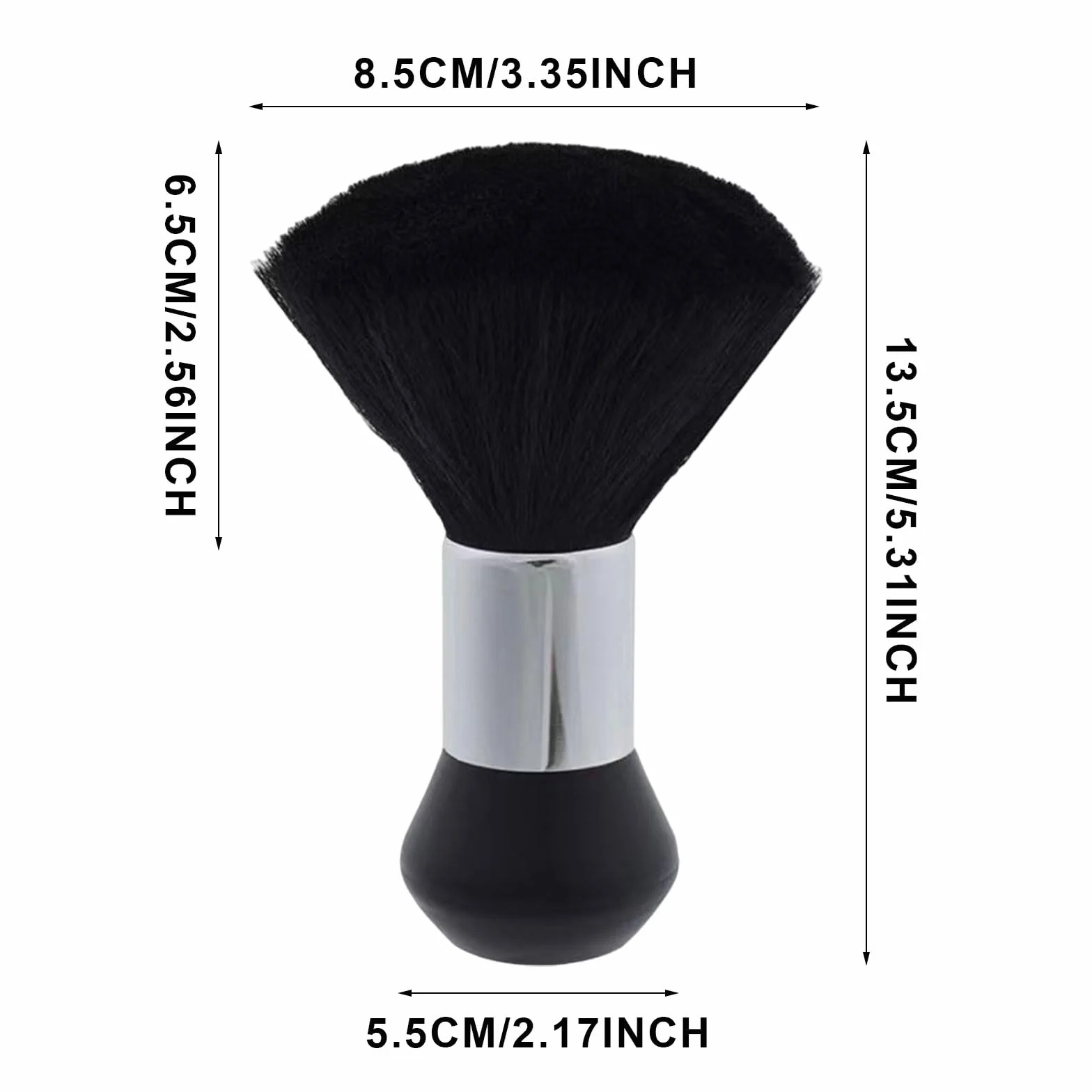 Cepillo de Cuello para Peluquería, Brocha Profesional para Barbero, Accesorio de Salón (Negro)
