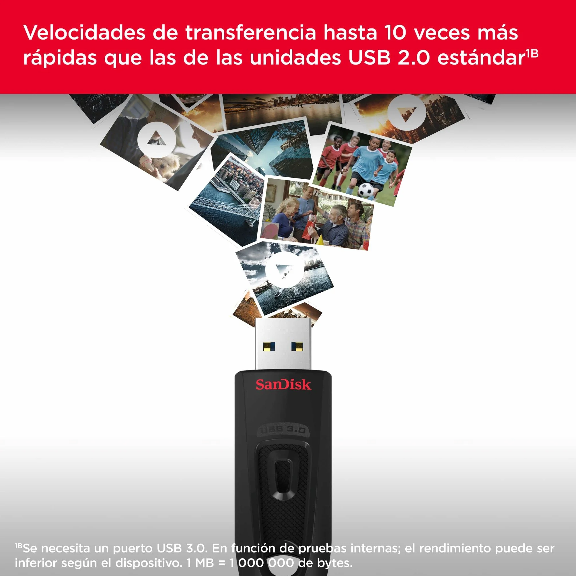 SanDisk Ultra 128 GB USB 3.0 Flash Drive Black