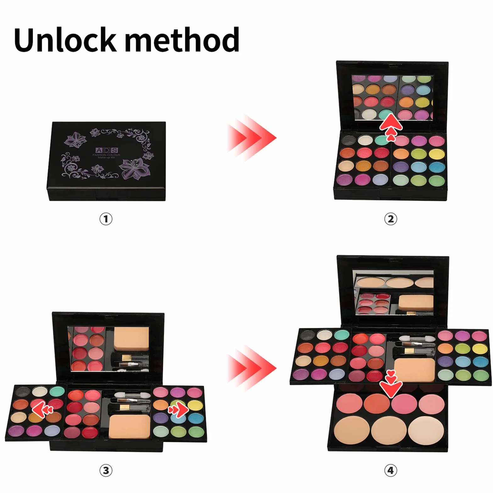 Maletin Maquillaje Mujer Set Larga Duración Fácil Difuminar