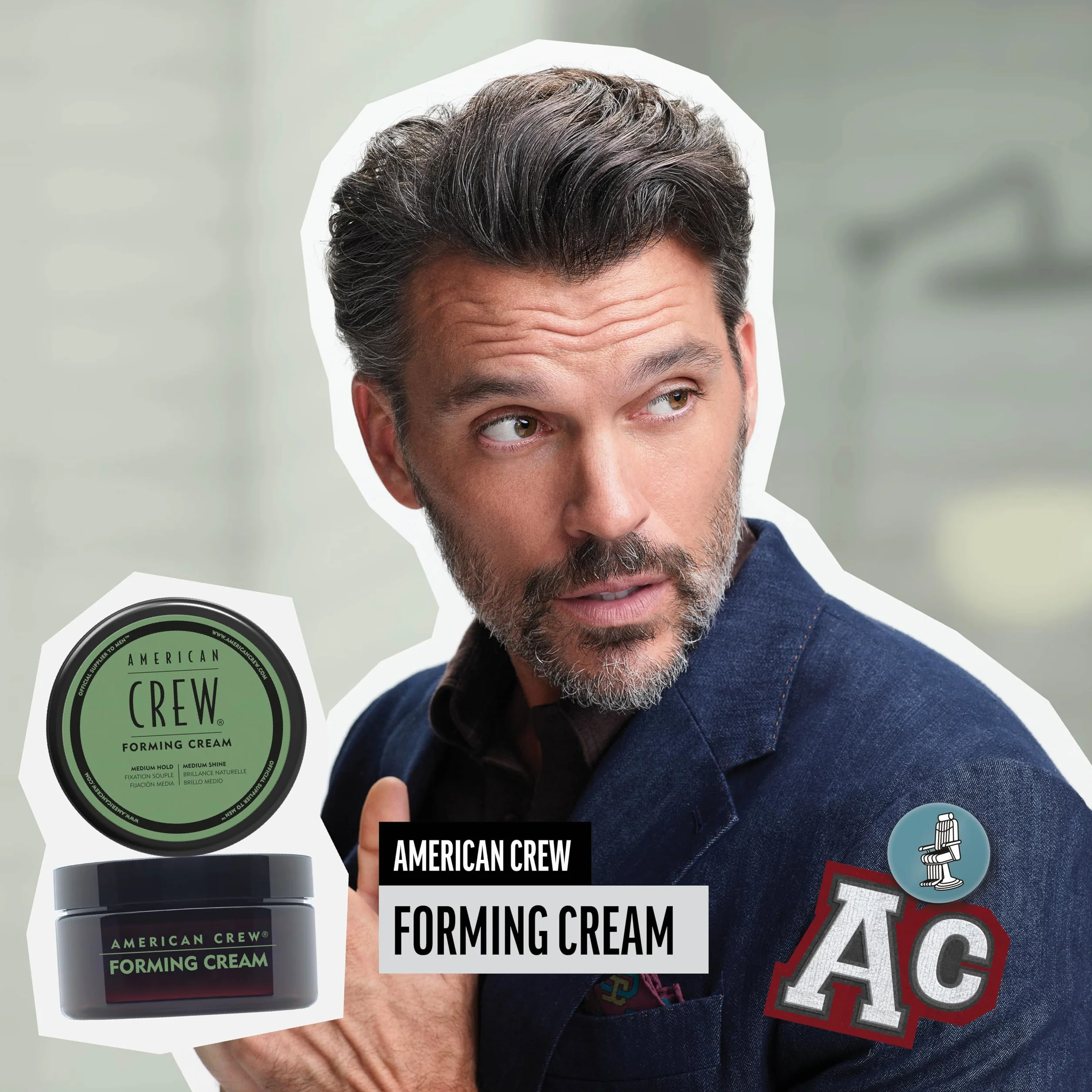 American Crew Forming Cream Cera para el Pelo Fijación Brillo Medio 85 g Paquete de 2