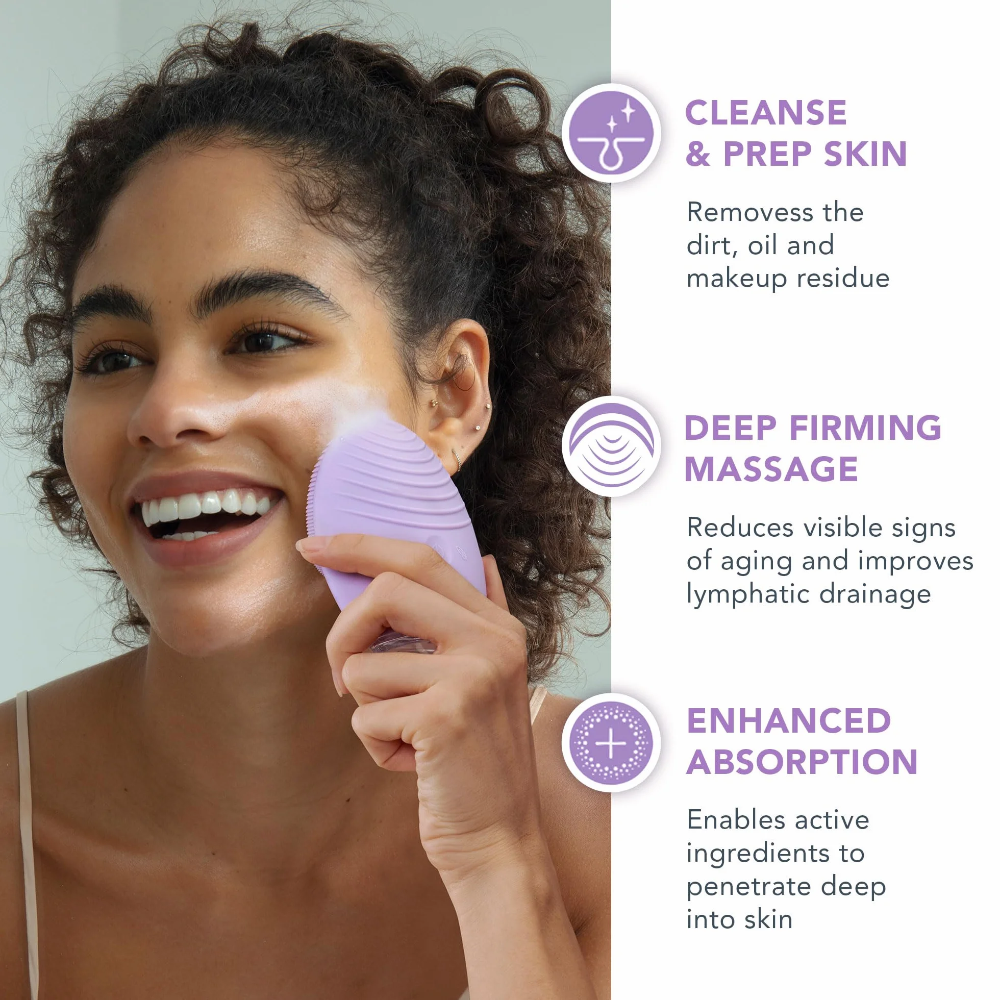 FOREO LUNA 4 Clean Balance Set - Cepillo limpiador facial con LUNA Micro-Foam Cleanser 2.0 100 ml
