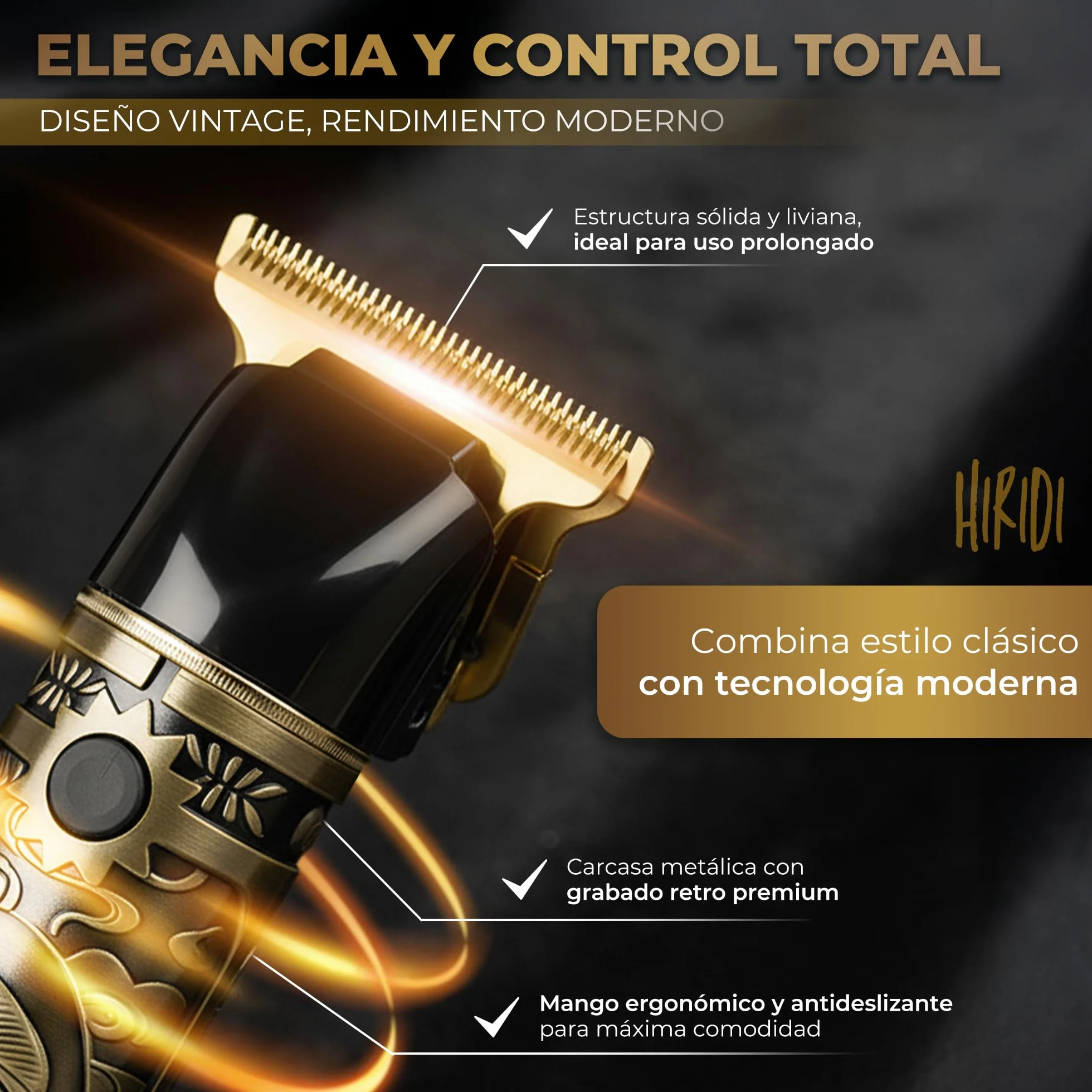 Maquina de Afeitar Electrica Hombre Inalambrica Cortapelos Recortadora Barba 3 Peines