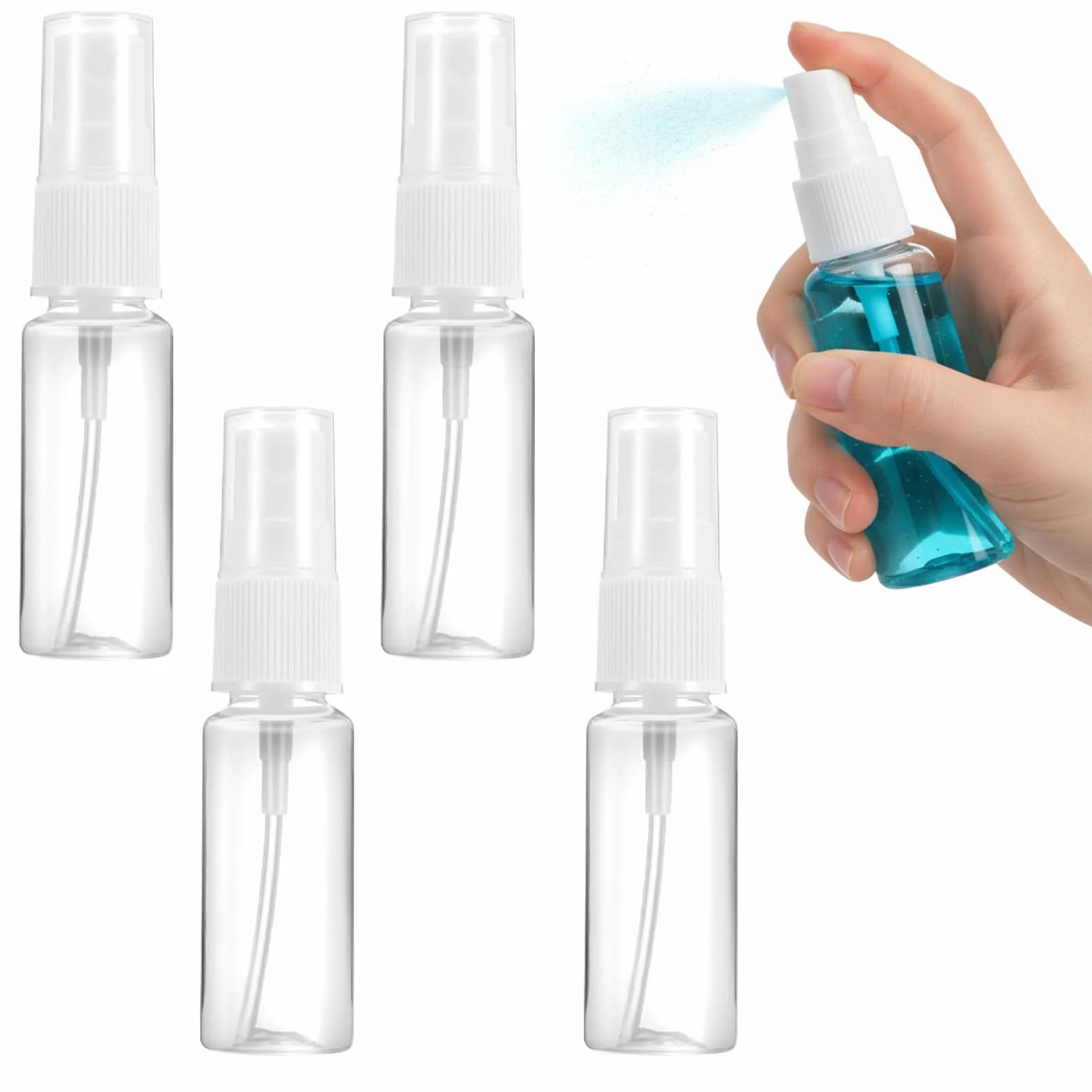 Bote Spray 100ml, Botellas Aerosol Vacío Plástico, Botella Pulverizadora Transparente, para Aceites Esenciales, Perfume