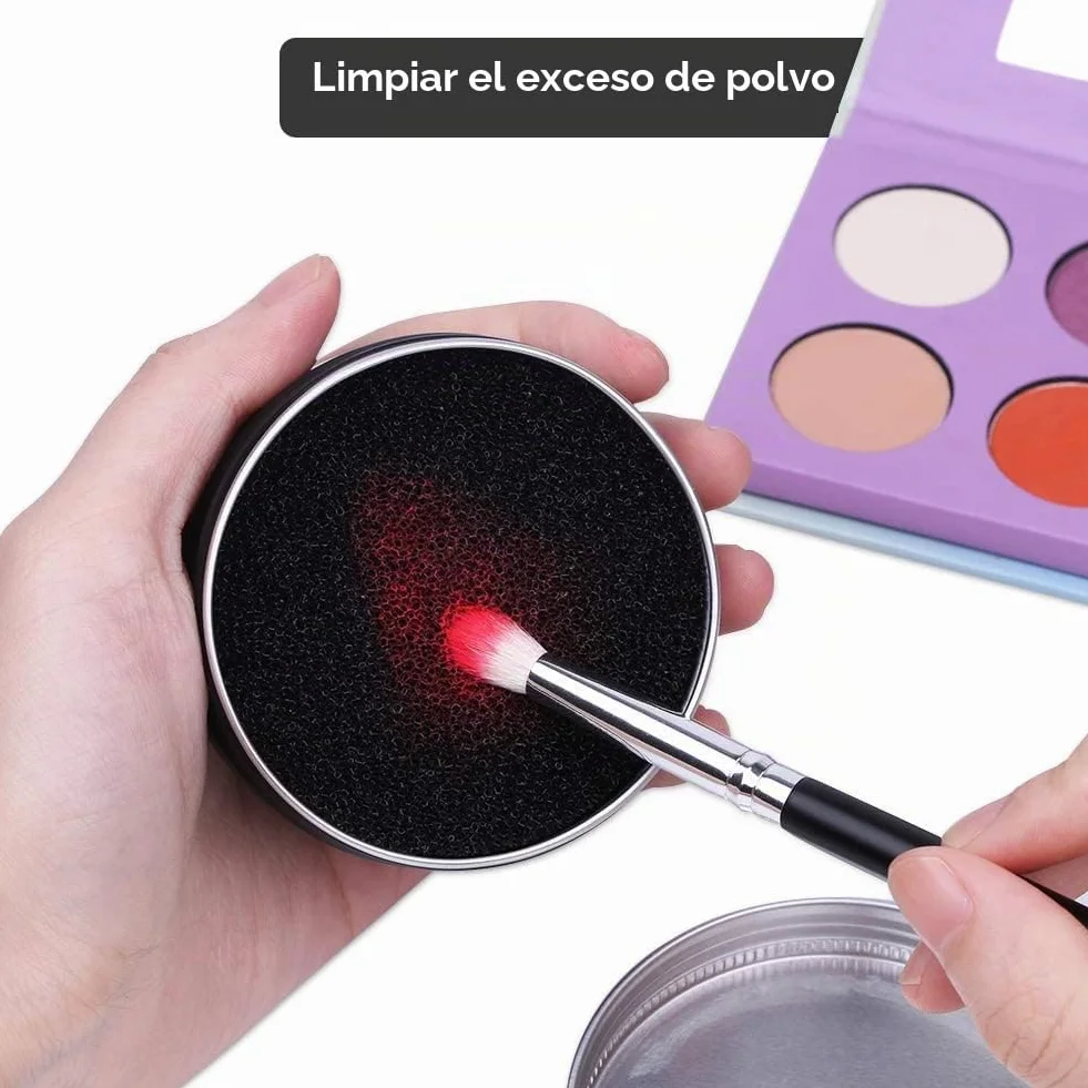 DUcare limpiador de brochas de maquillaje 2 piezas jabón 60g esponja eliminación color almohadilla silicona