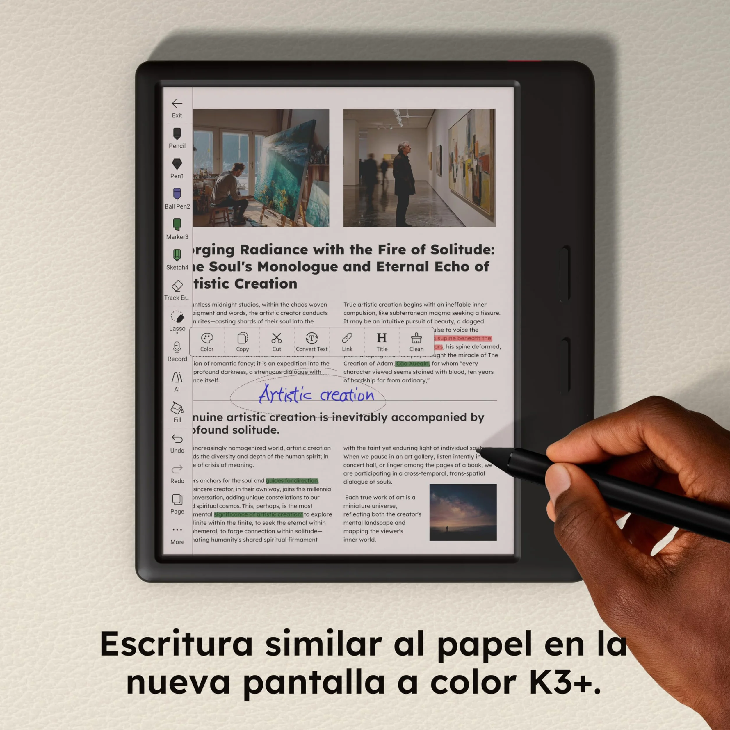 Ocean C Lector de libros electrónicos a color 64 GB 4 GB 7 pulgadas tableta de papel de tinta electrónica