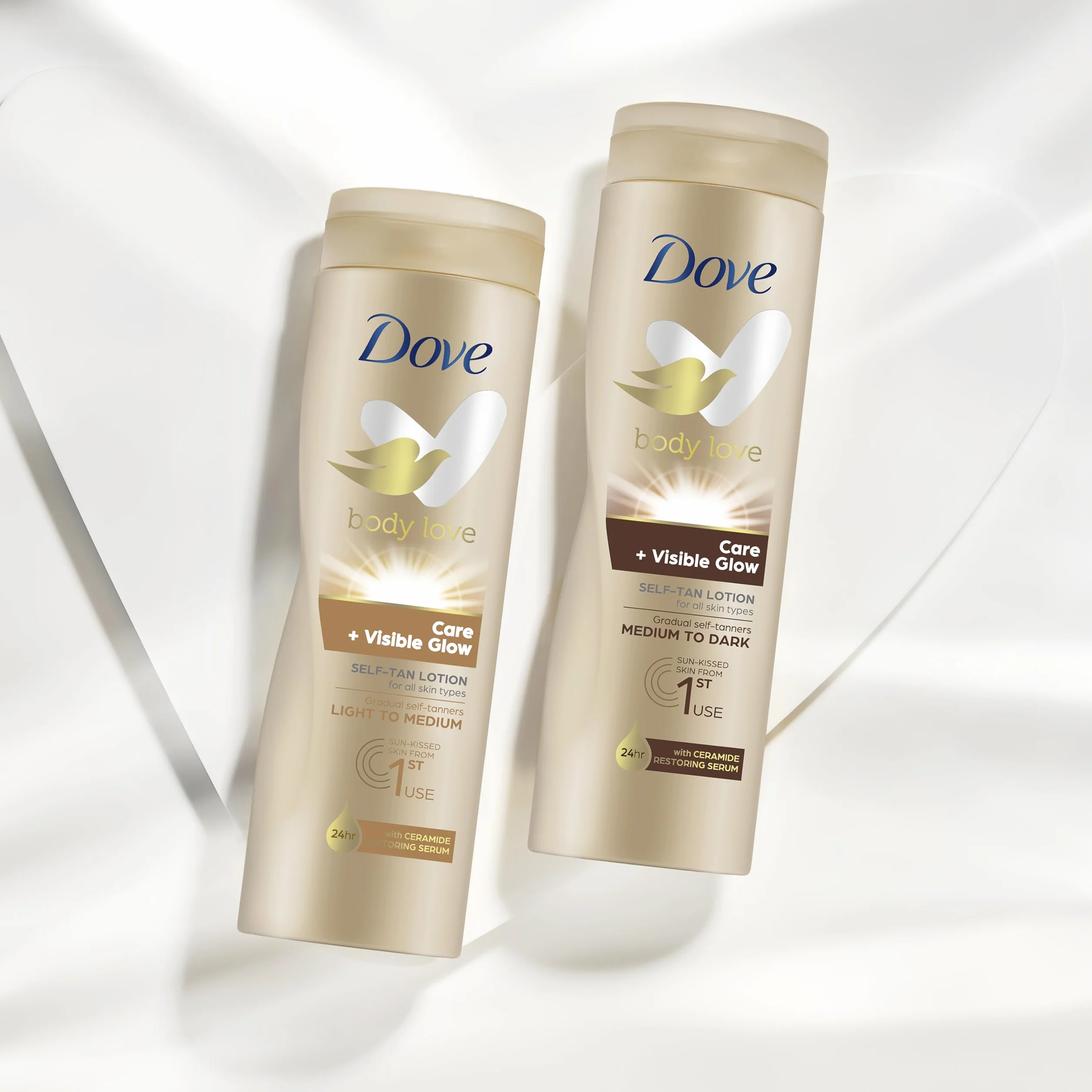 Dove Loción corporal autobronceadora para piel clara 400 ml