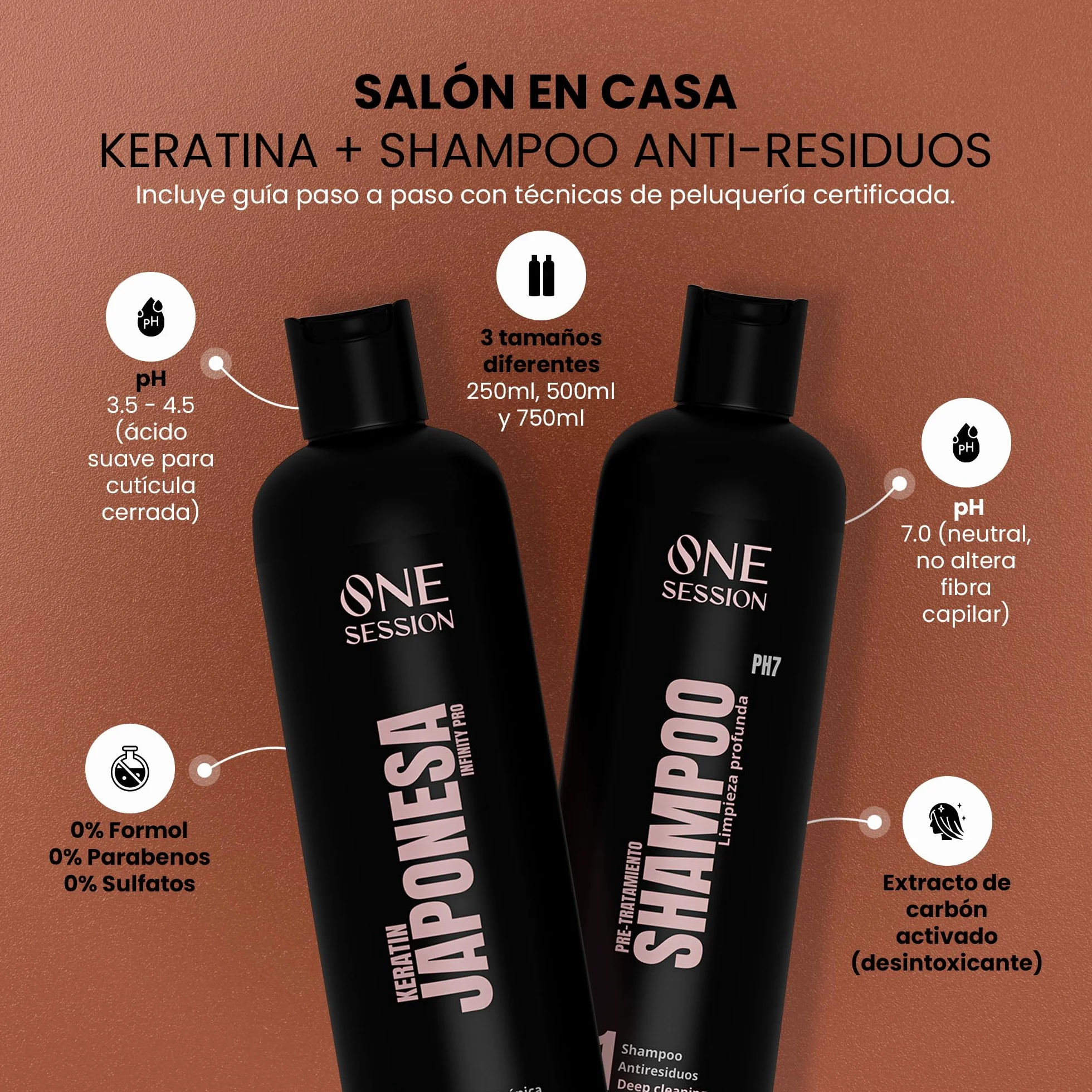 Keratina Japonesa sin Formol 250ml Alisado Profesional Orgánico