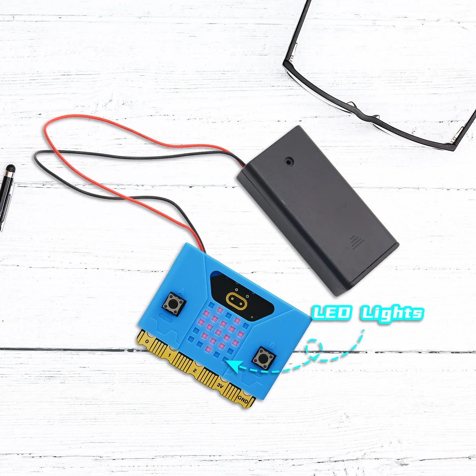 KEYESTUDIO Kit de Inicio básico para BBC Micro bit V2, programación gráfica, brújula Bluetooth integrada, detección de Movimiento, codificación de Pantalla LED