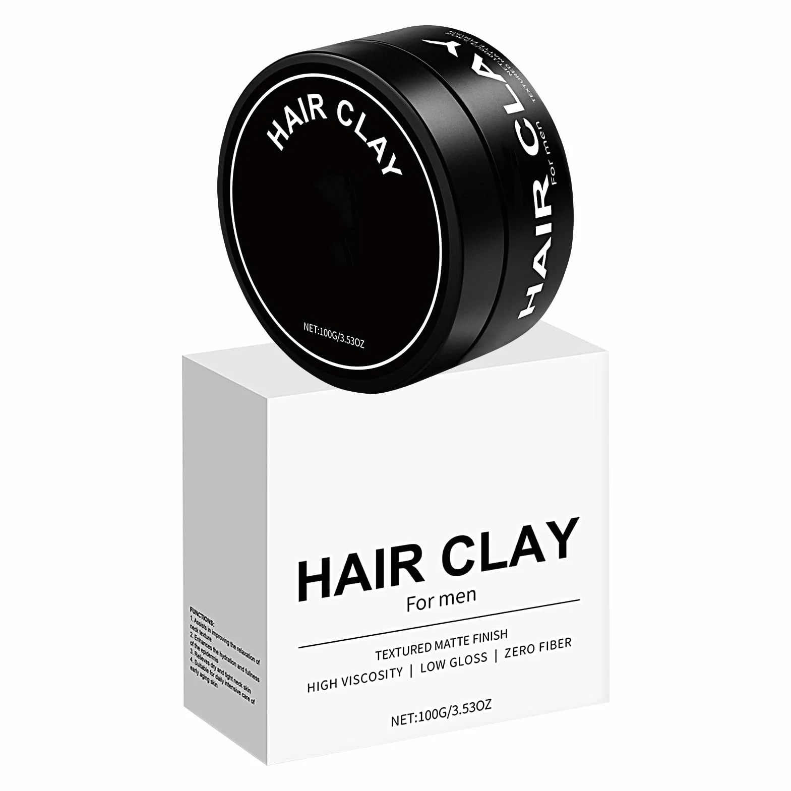 Hair Clay Strong Hold Matte Finish 100 g Lightweight Formula All-Day Styling No Greasy Texture