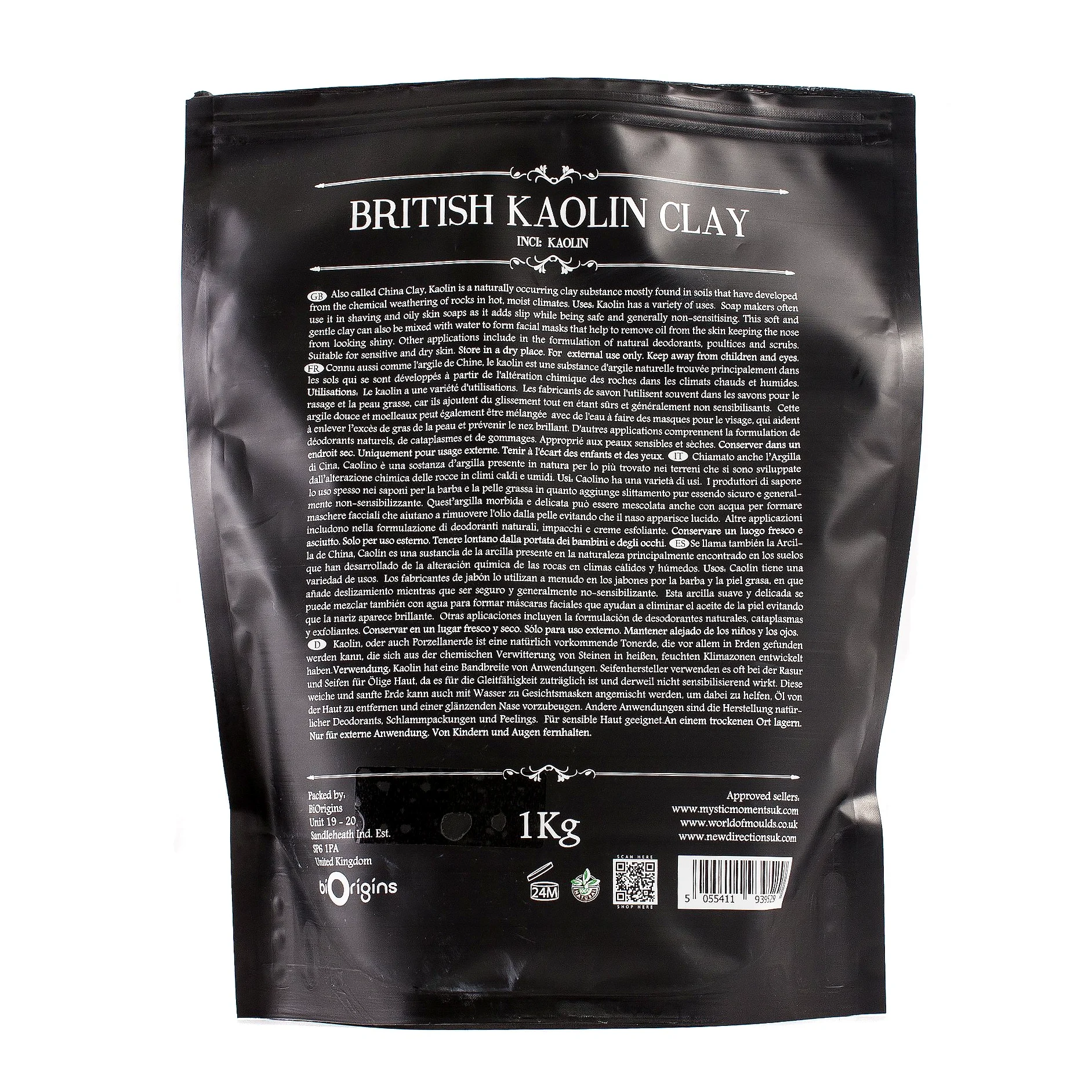 Kaolin Blanco Súper Fino Arcilla Británica - 10Kg