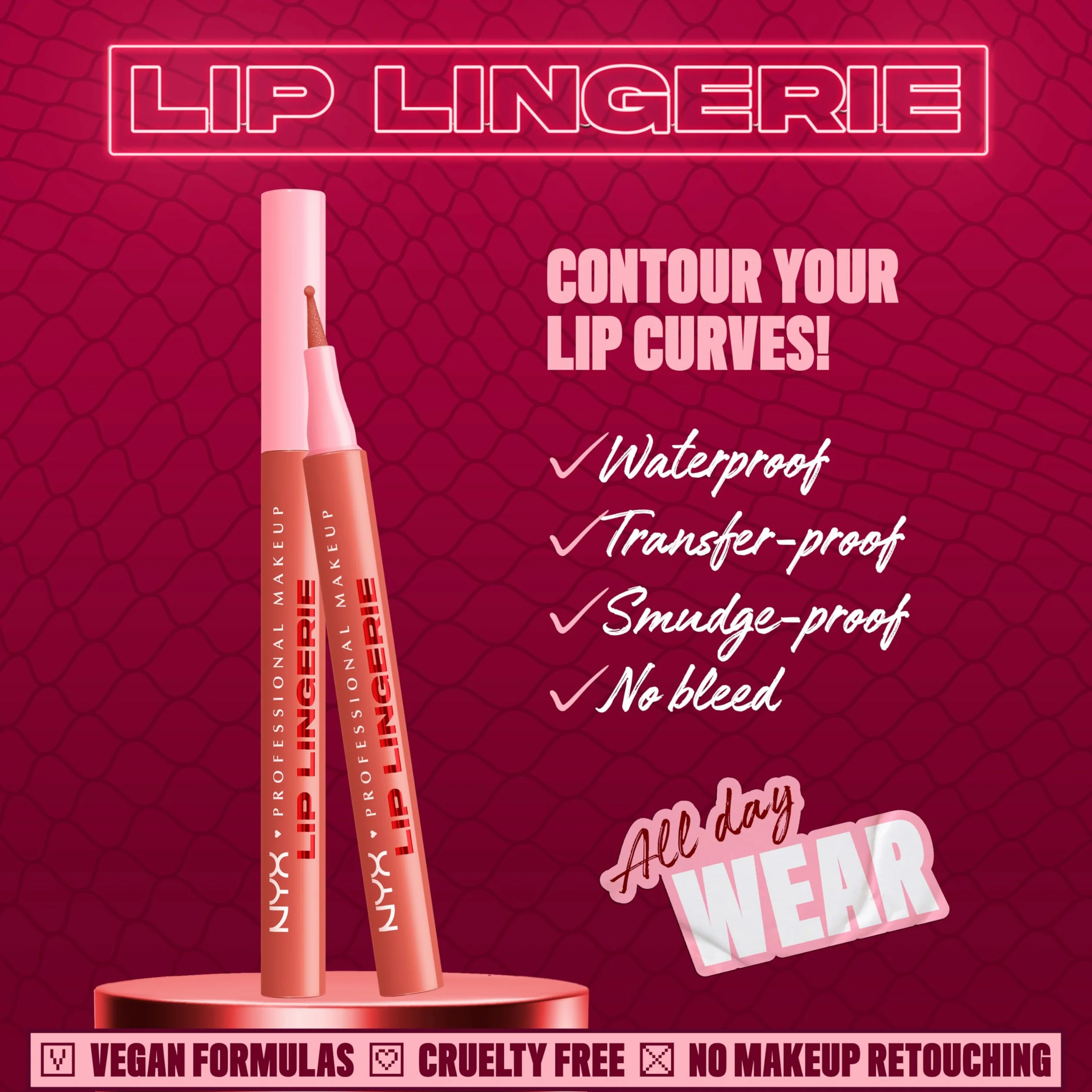 NYX Professional Makeup Lip Lingerie Liner Stain Delineador de Labios Waterproof After Hours