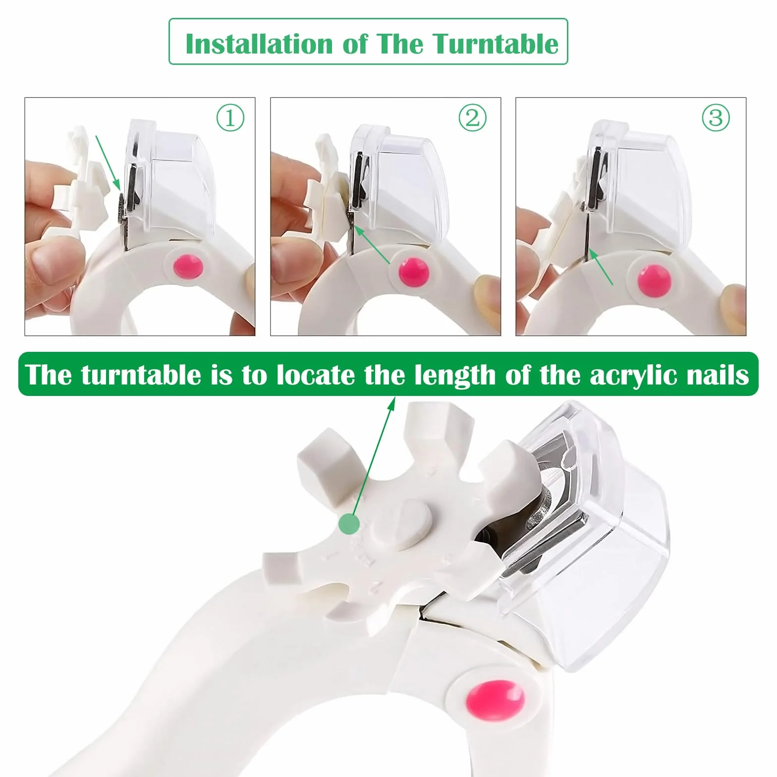 Cortauñas para Uñas Postizas de Gel Profesional con Cuchillas Desmontables - Cortador de Tips Uñas de Acrílicas Herramientas Manicura