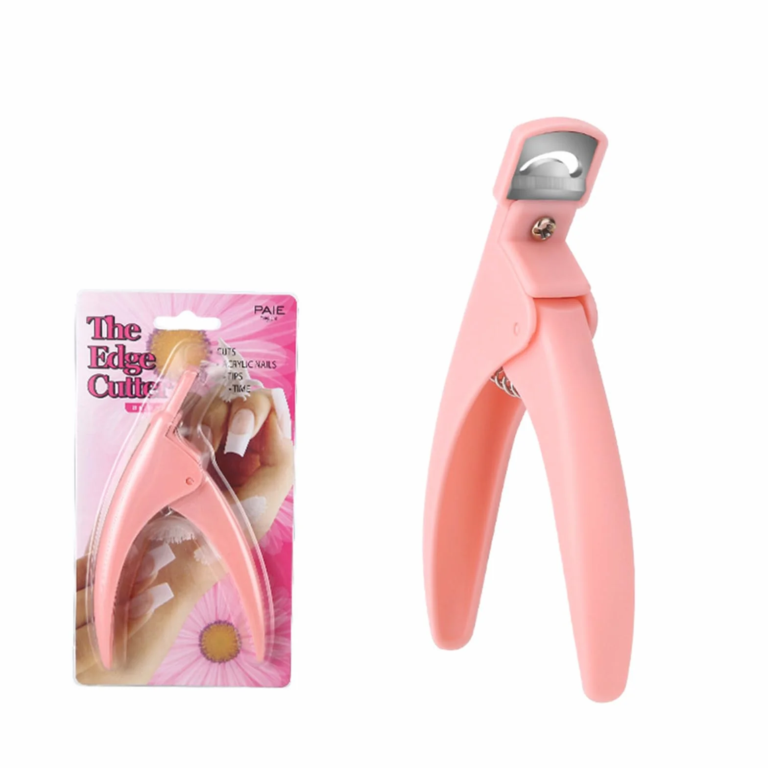 Cortaúñas de acero inoxidable en forma de U para uñas artificiales, tijeras profesionales