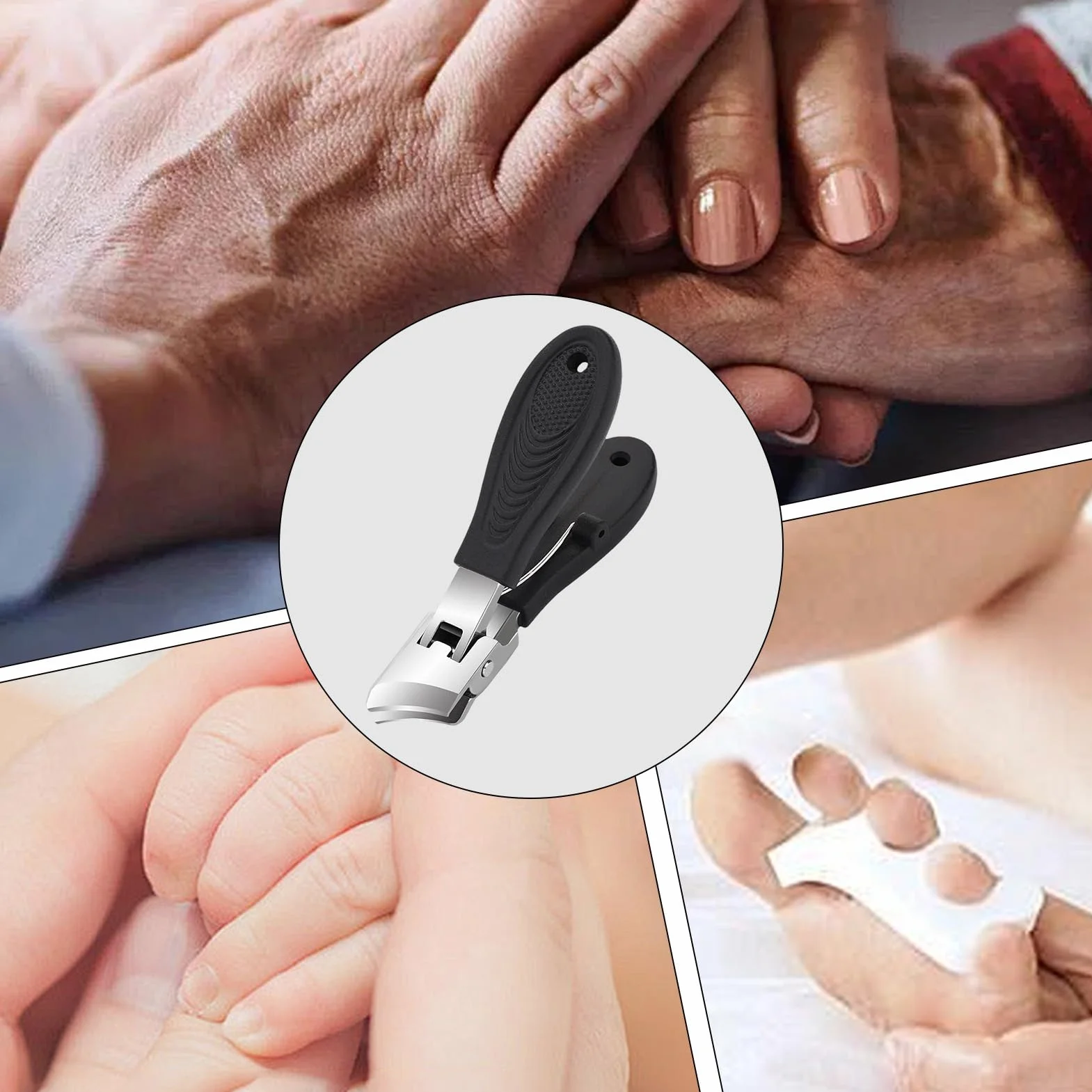 Cortadores de uñas de acero inoxidable con precisión y mango ergonómico