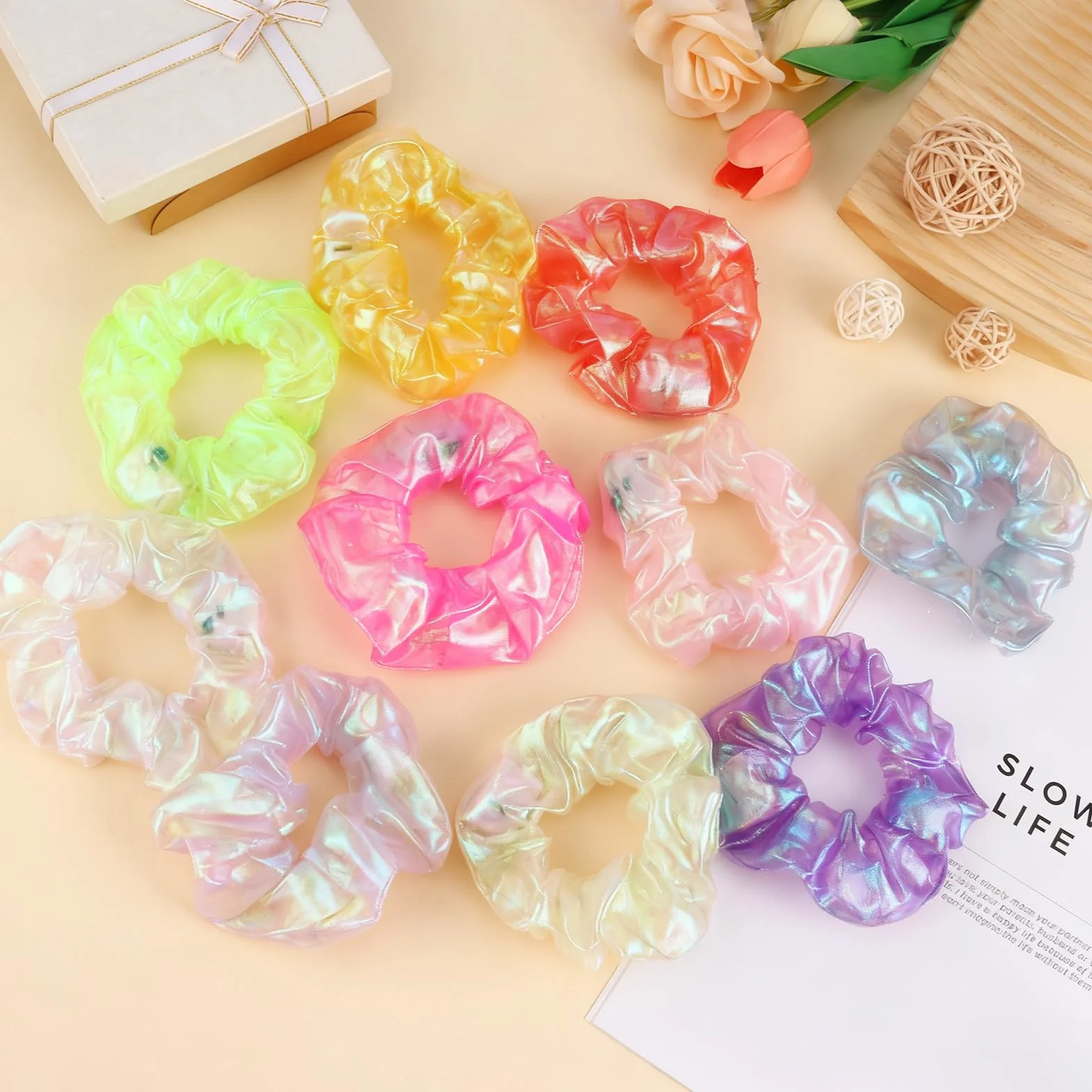 Coleteros LED para el Cabello, Lazos Luminosos 3 Modos de Luz, Elásticos Brillantes para Mujeres y Niñas