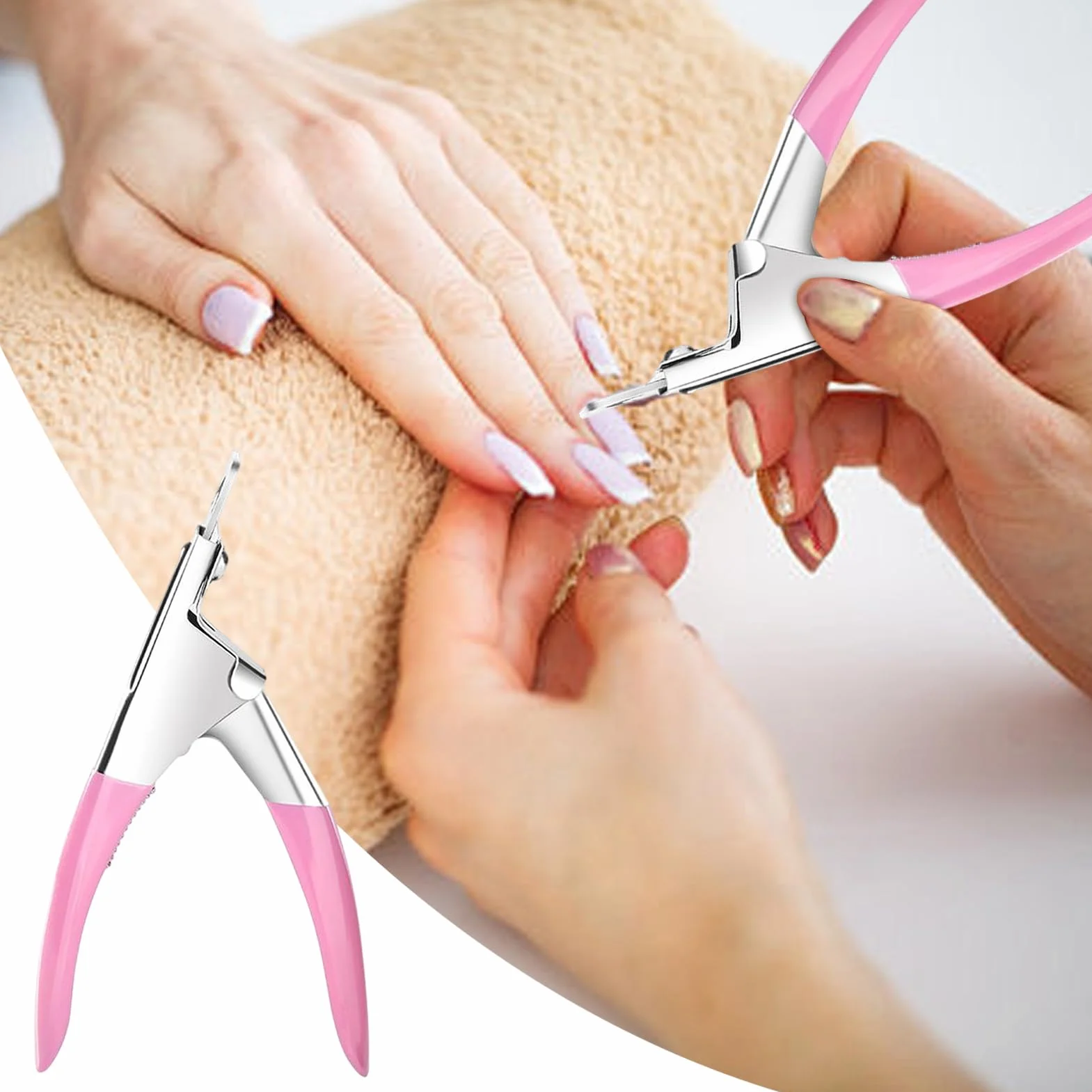 Cortador de uñas falso acero inoxidable recortadora manicura hogar