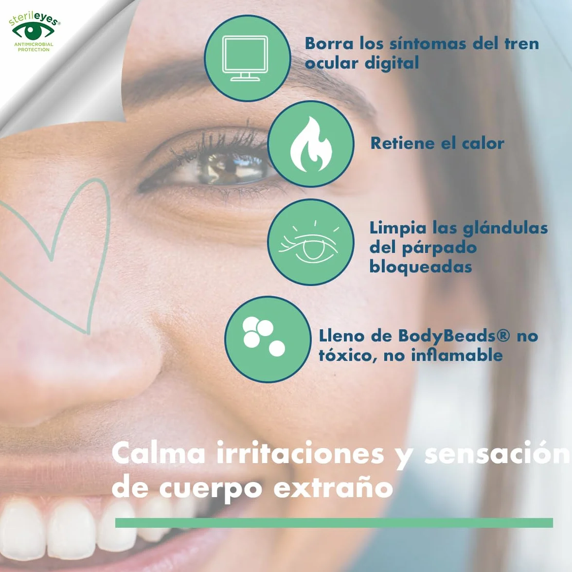 The Eye Doctor Esencial Pack Tratamiento Compresa Ocular Caliente Fría Reutilizable Toallitas Ojo Seco Blefaritis MGD Máscara Microondas